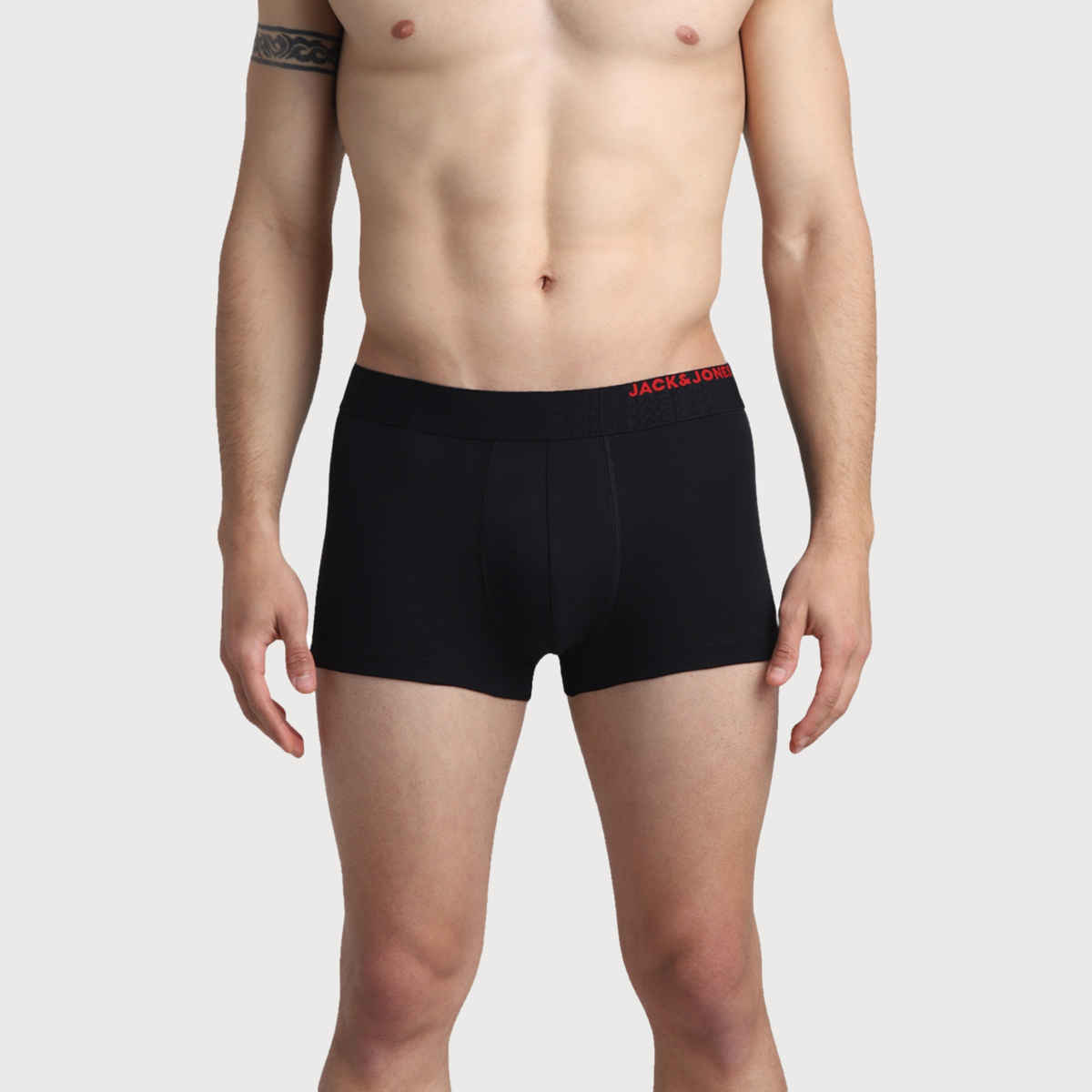 JACK & JONES Men's Grant Trunk | Pack of 2 | Dark Grey Melange - L