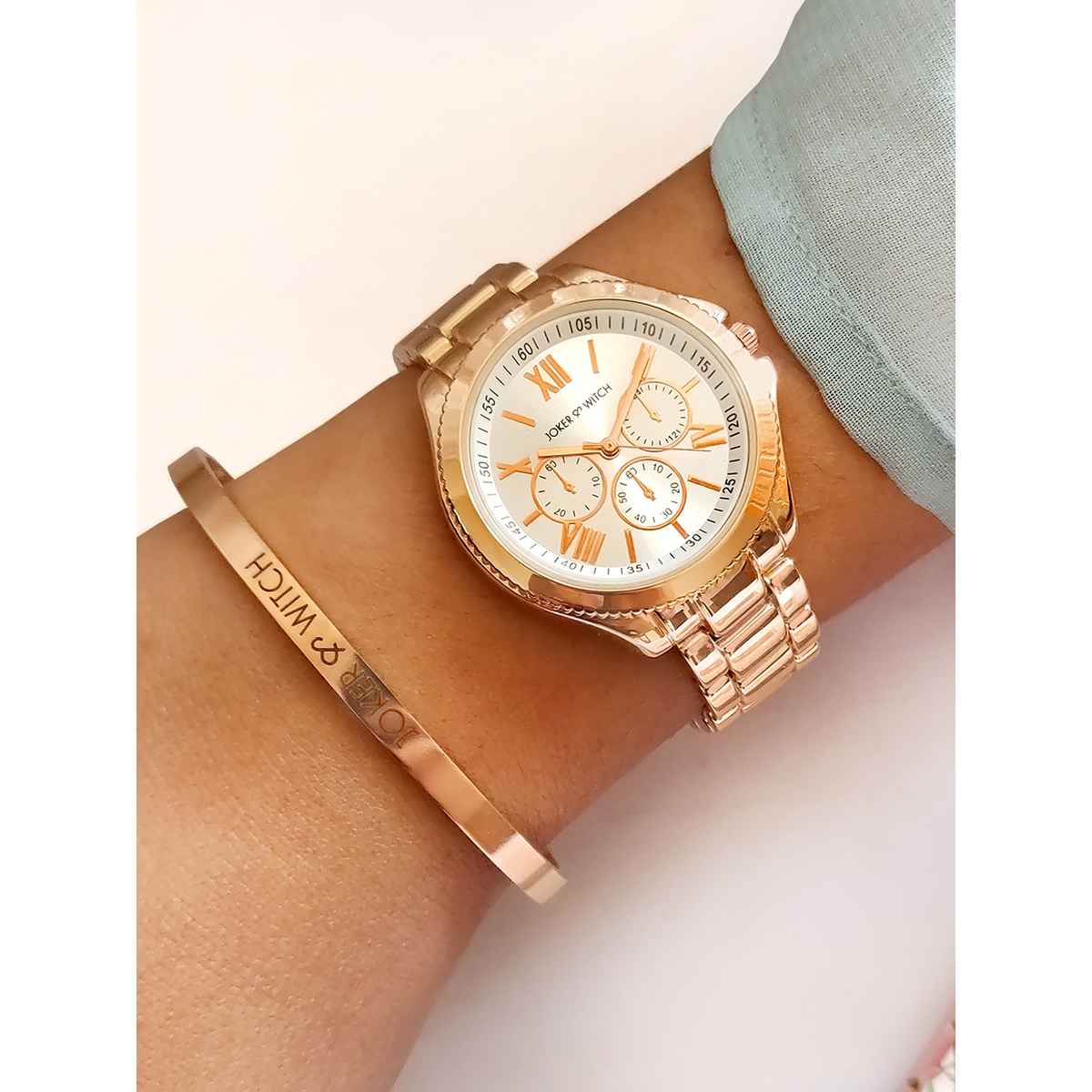 Joker & Witch Tacy Rosegold Watch Bracelet Stack