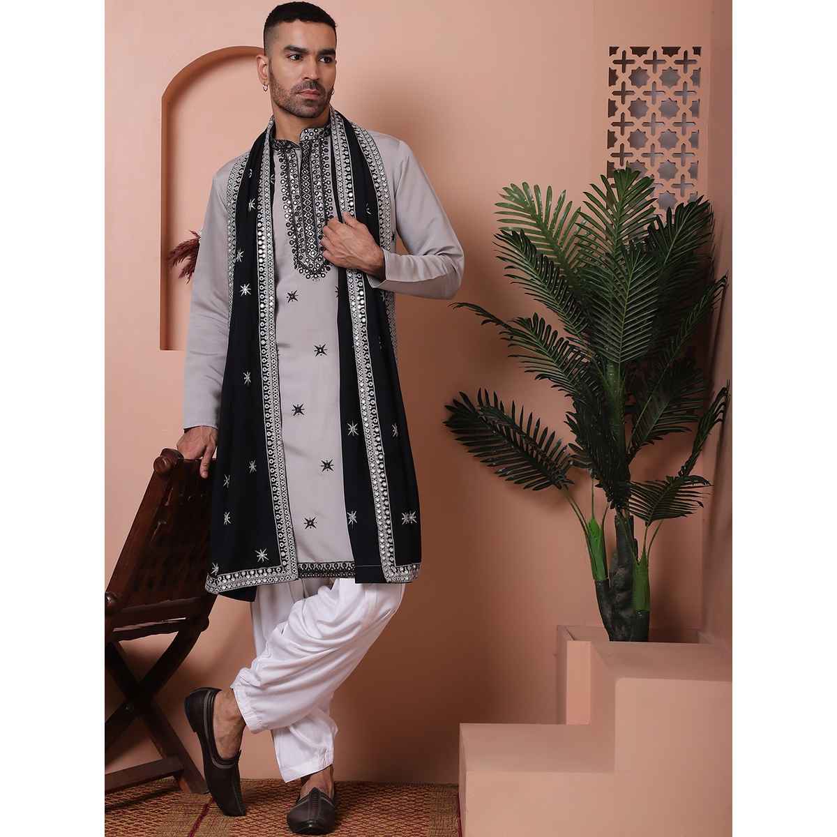 Jompers Viscose Rayon Salwar For Men JOSP 007 | White | 38