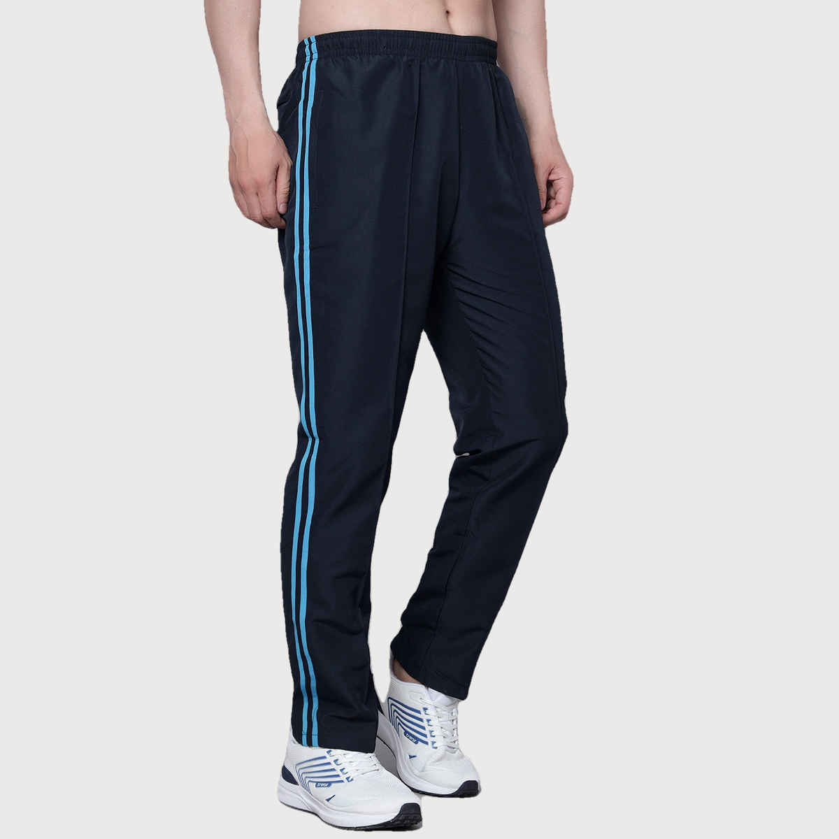 Shiv Naresh Men's Trackpant | 509 - Navy-Cyan | 2XL