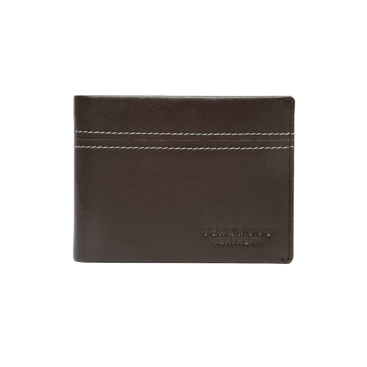 Teakwood Men's Solid Genuine Leather Wallet | Brown - One Size