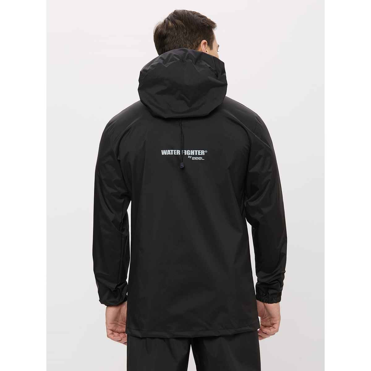 Zeel Men's Solid Waterproof Raincoat | Black | Zeel | XXL