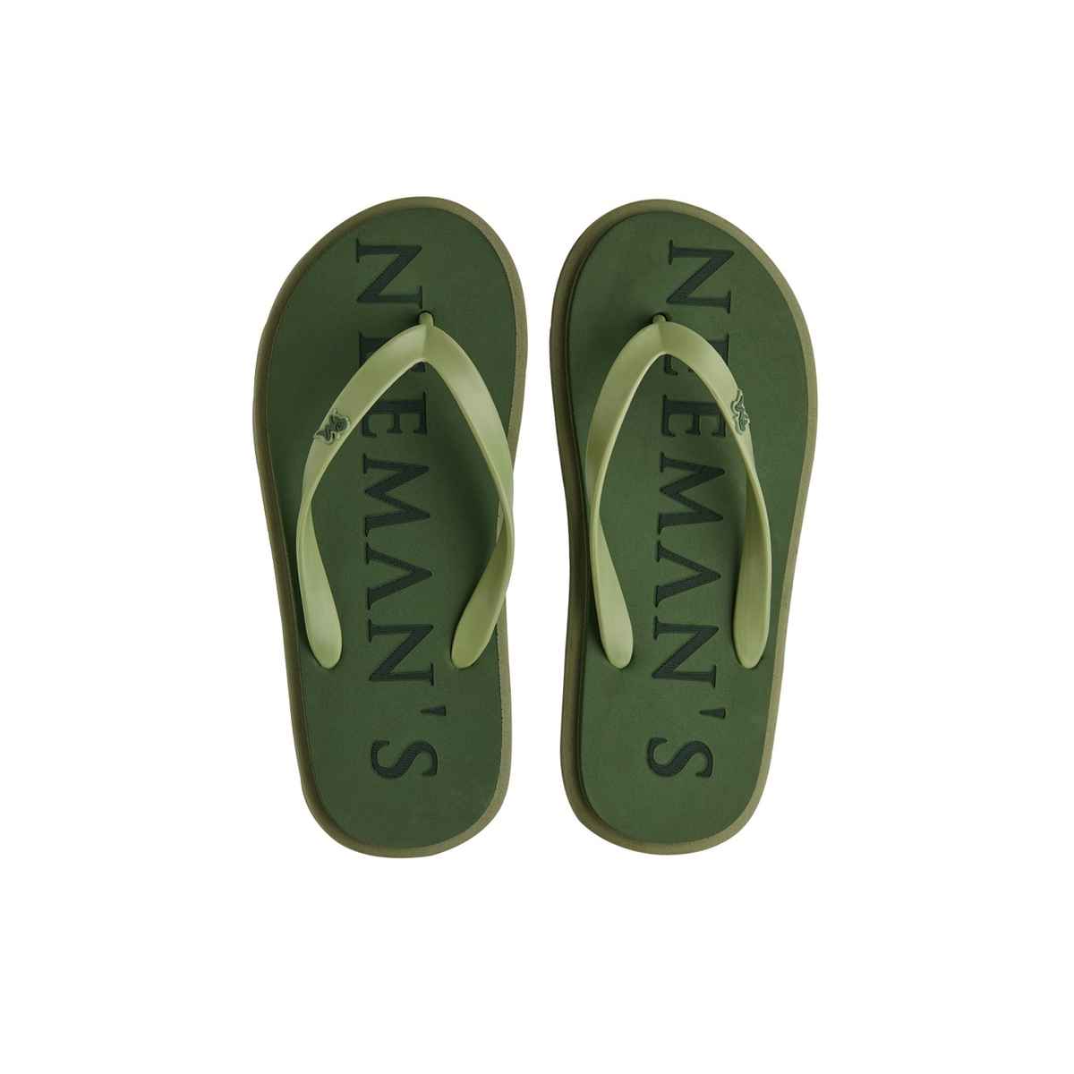 Neemans Unisex Eco Classic Slippers | Green with Light Green - UK 11