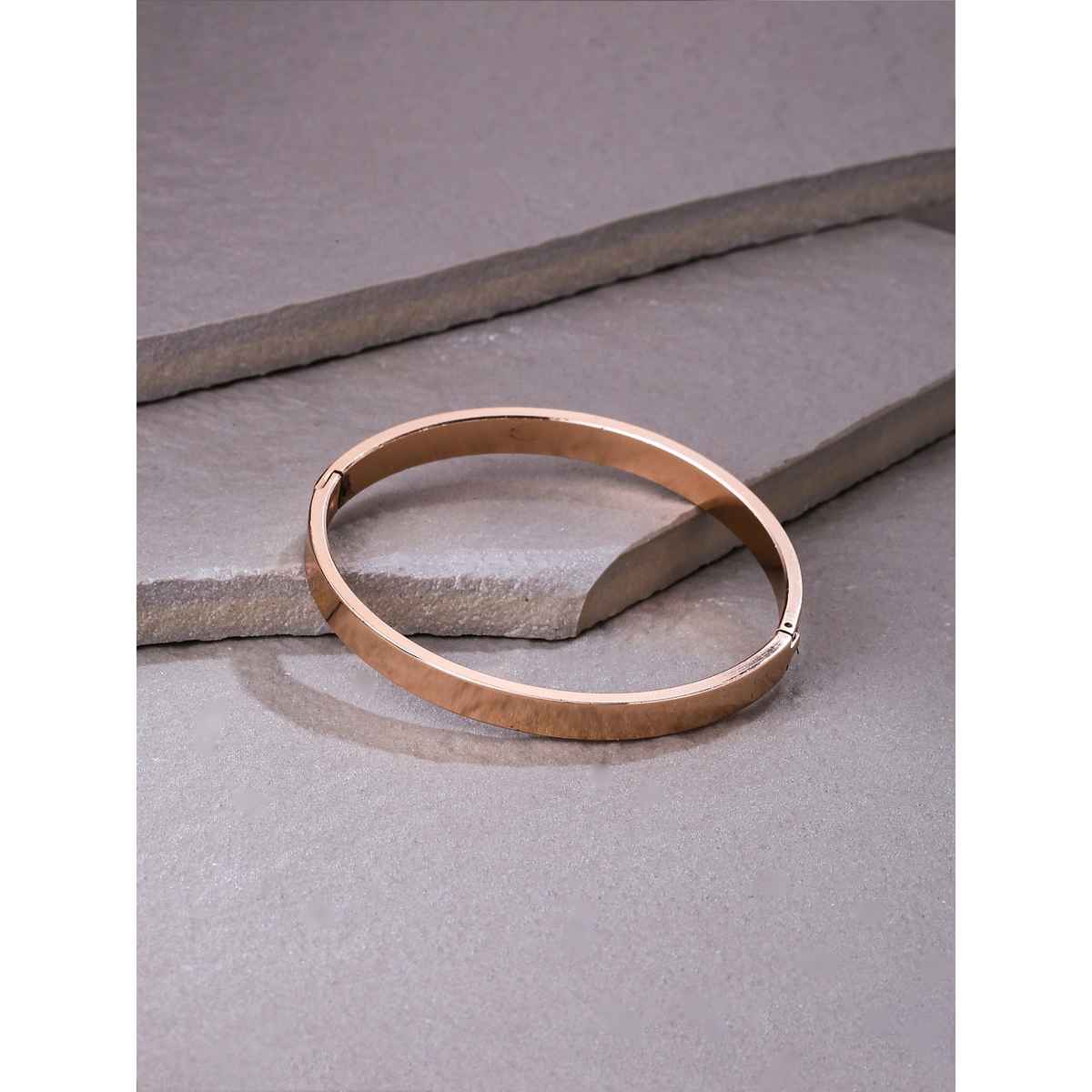 NVR Men's Rose Gold Kada Bracelet | NVR2104