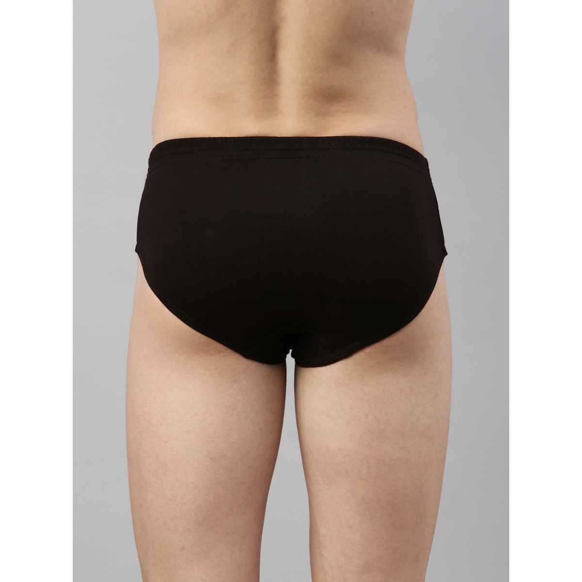 Dixcy Scott Men's Solid 100% Combed Cotton | Outer Elastic Waistband Brief | Multicolour - L