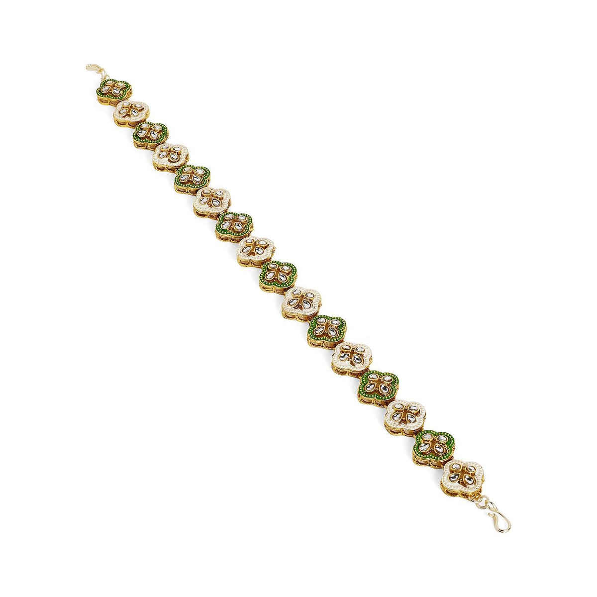 Priyaasi Gold-Plated Meenakari Kundan Studded Matha Patti