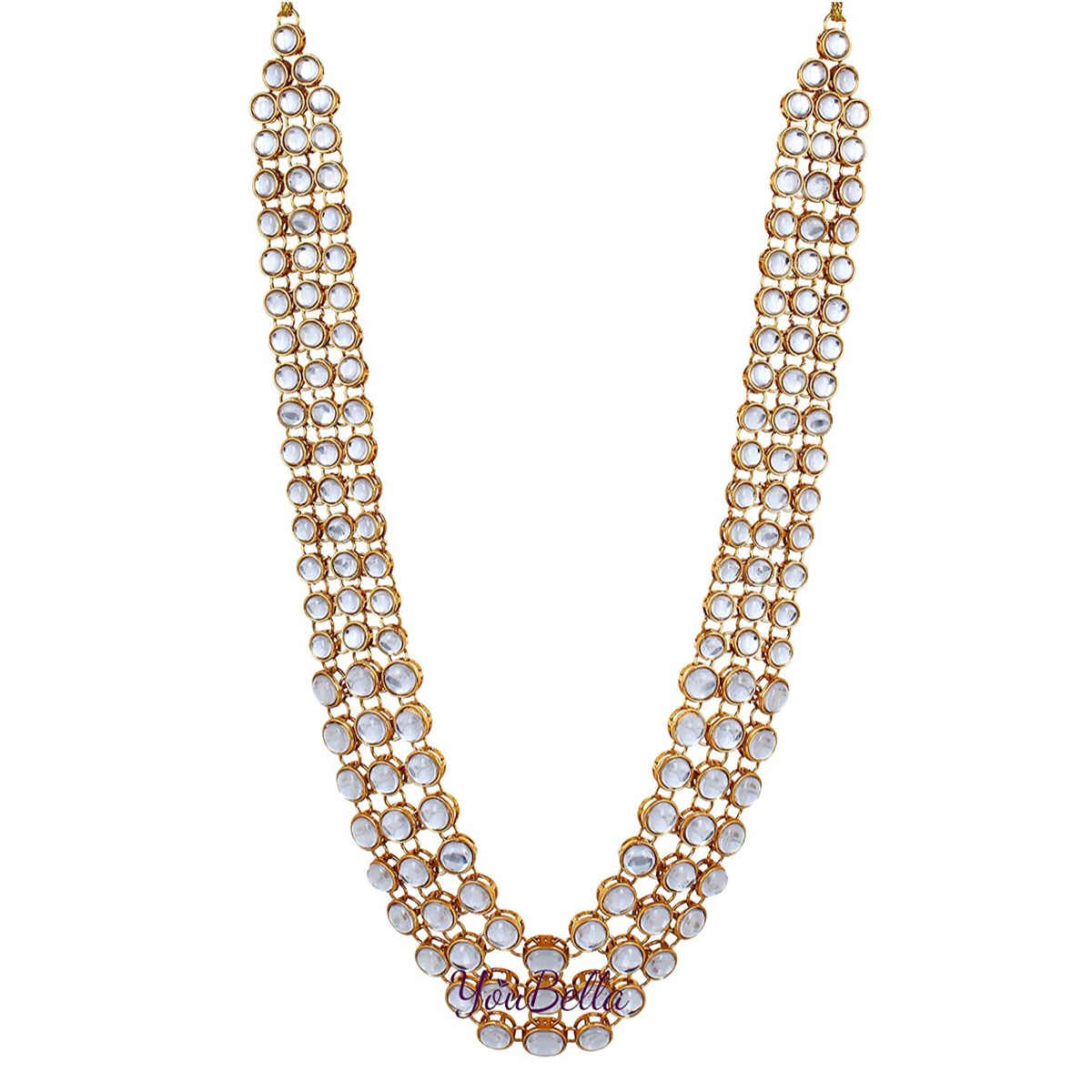 Youbella Traditional Jewellery Gold Plated Jewellery Set For Women (Golden)(Ybnk - 5426A)