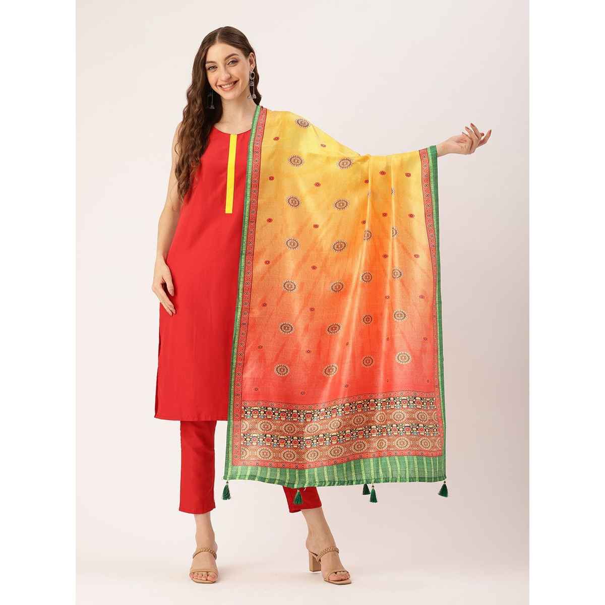 Ishin Multi Color Cotton Dupatta | 1044