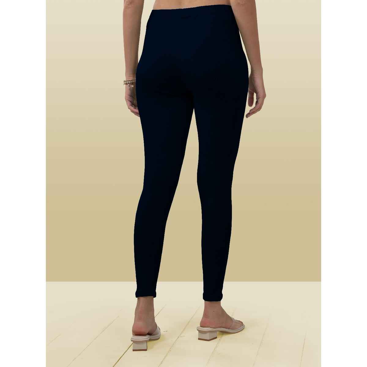Lyra Women's Leggings Ankle Length | Navy - Free Size