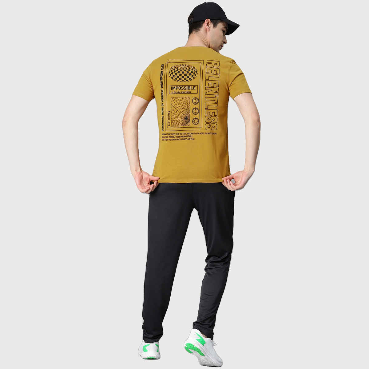 Alcis Men's Cotton Lycra Tee | Mustard | M