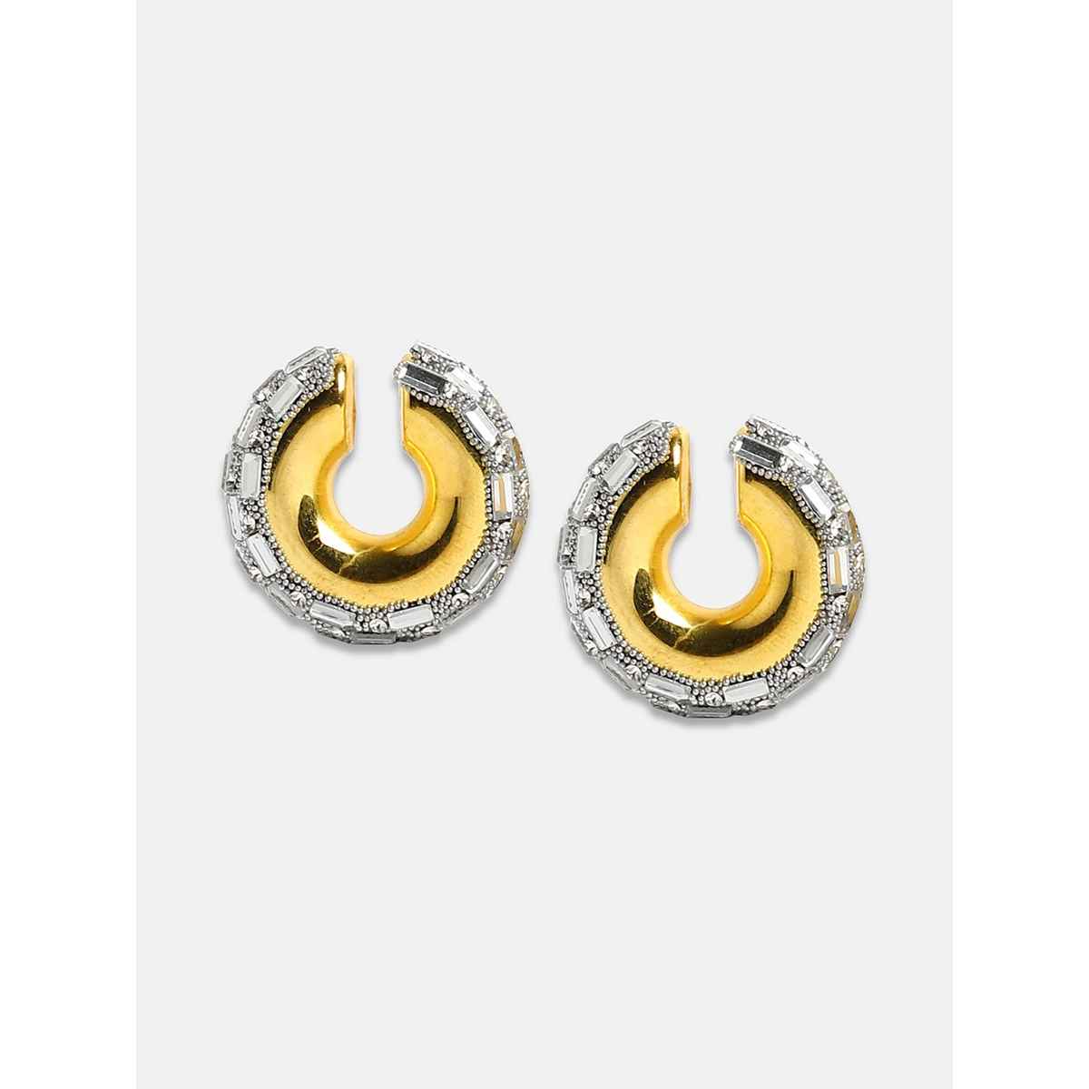 Sohi The Mirror Cuff Earrings - Metallic Silver For Women's