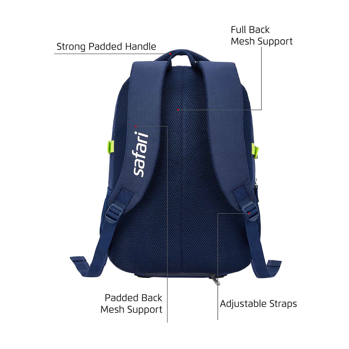 Safari Unisex Solid Polyester 35 L Laptop Backpack | Blue - 17 Inches