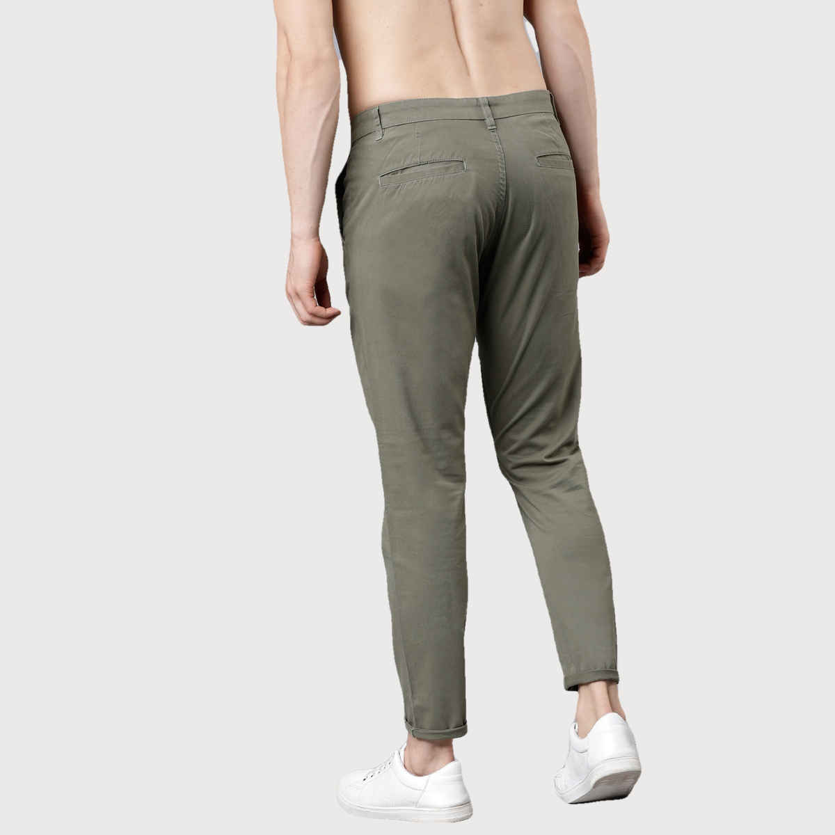 Highlander Men's Tapered Fit Ankle Length Chinos | Capulet Olive - 34