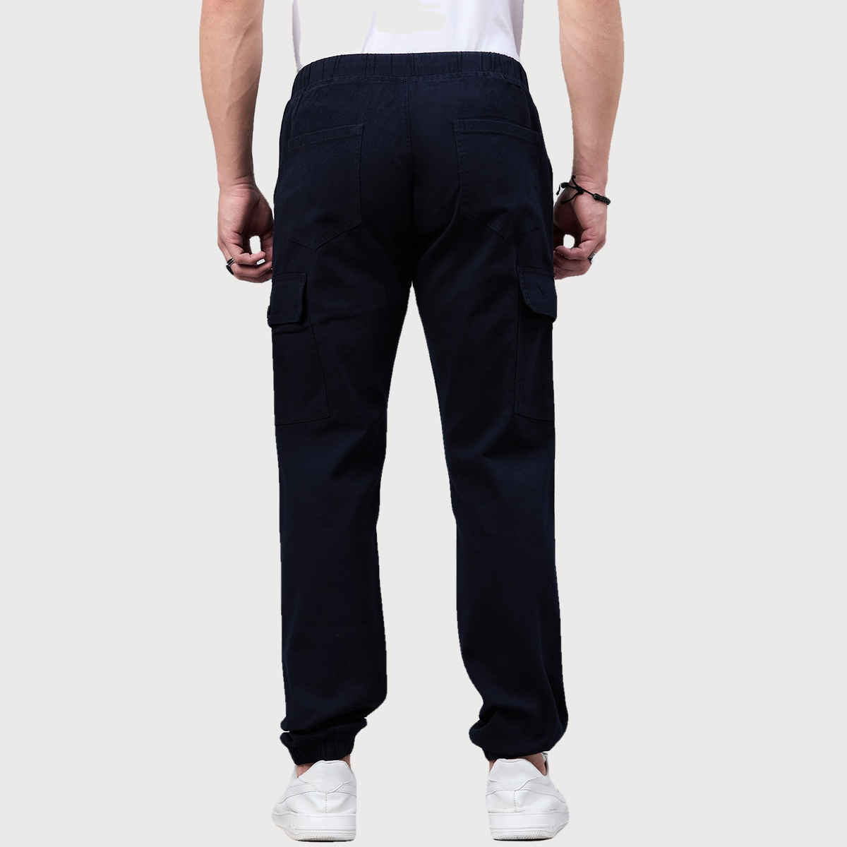 Style Quotient Men Stretchable Jogger Trouser | 34 | SS24SQSPRINTER - Navy