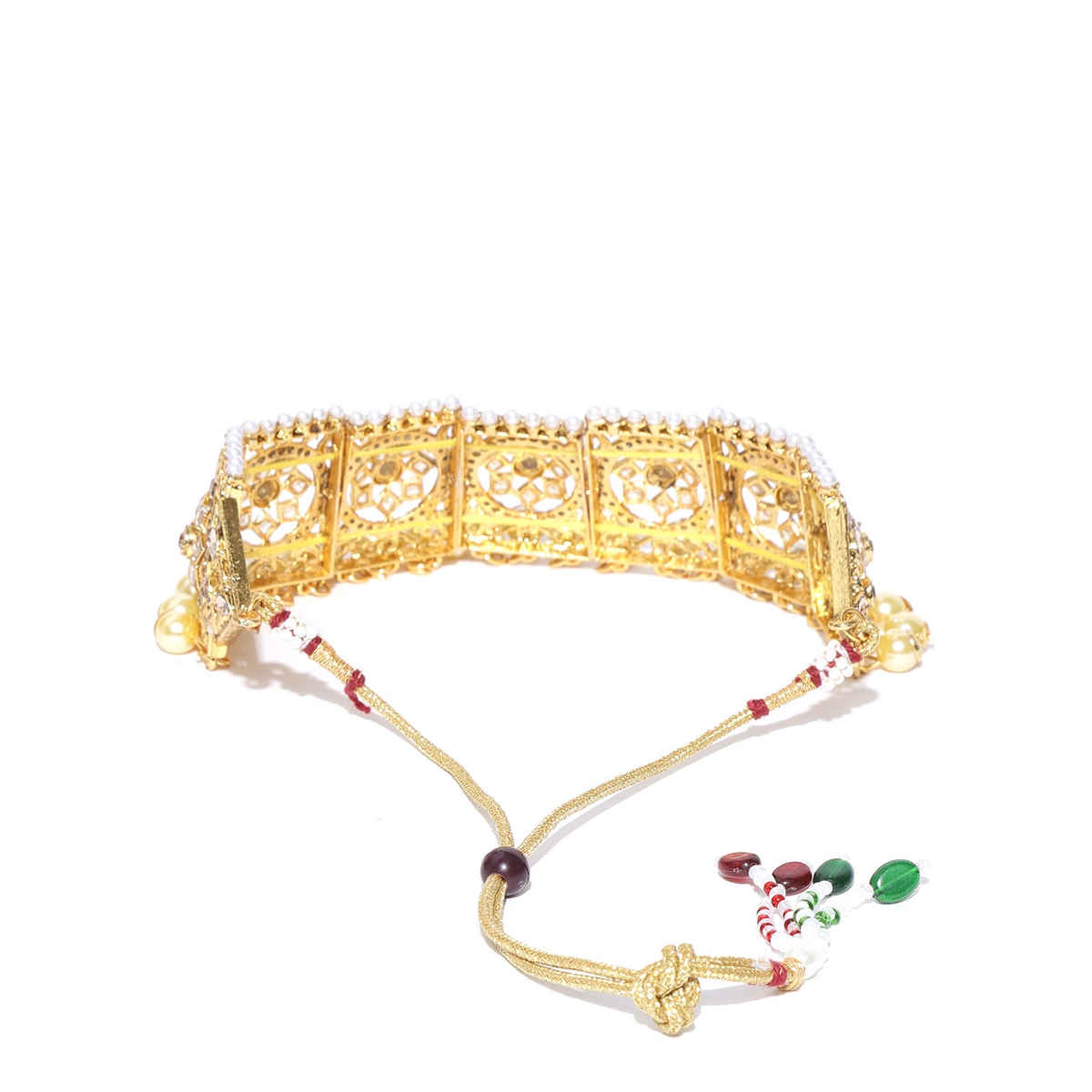 Priyaasi Gold-Plated Stones Studded Choker Set With Mangtika