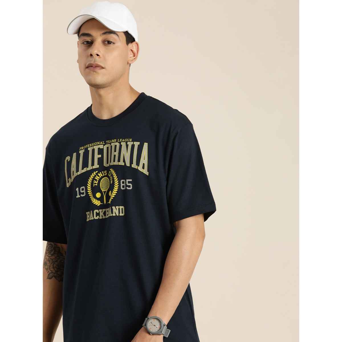 Dillinger Men's T-shirt Oversized | DLMOV054NVY | Navy - XL