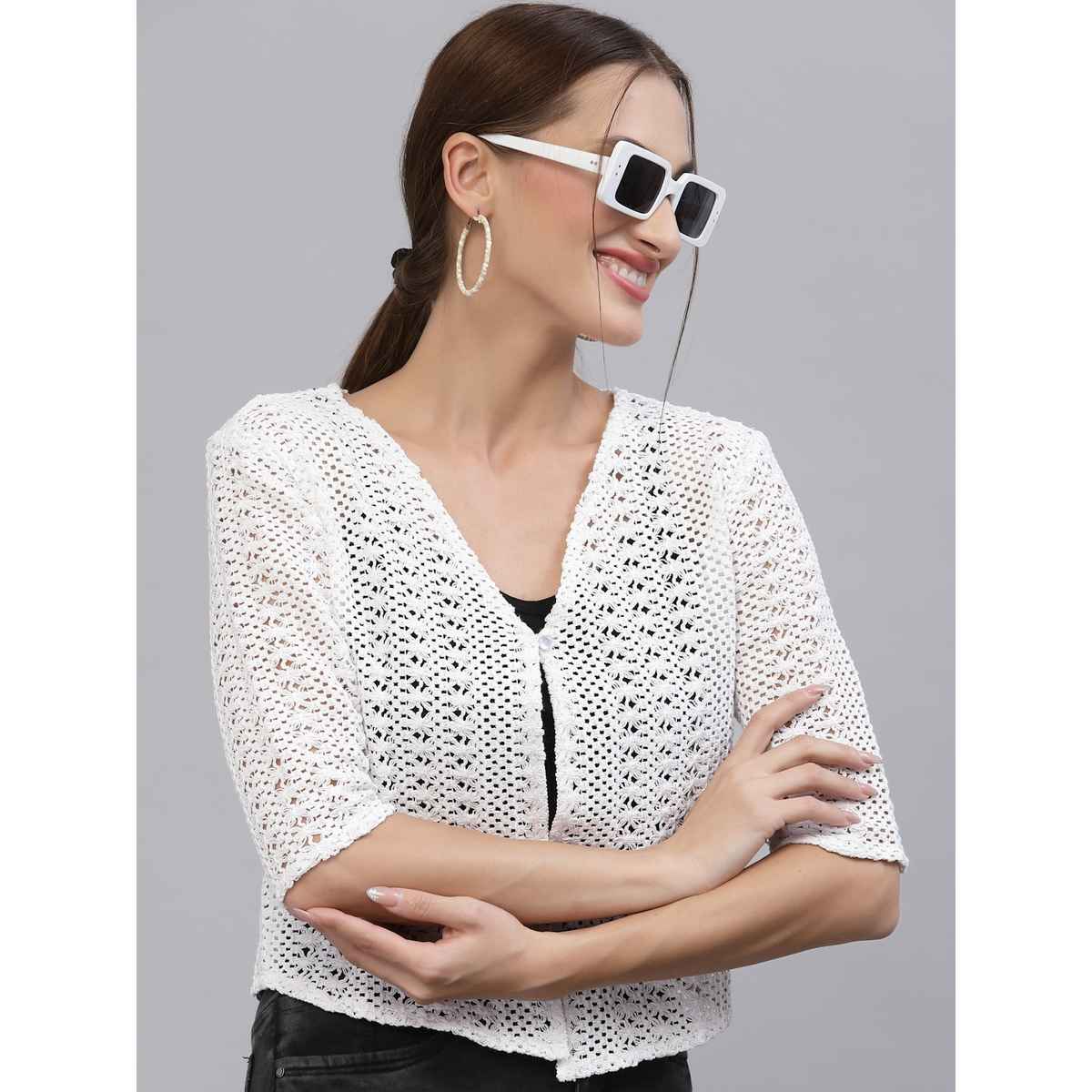 Style Quotient Women Shrug | L | AW22SQJILL - White