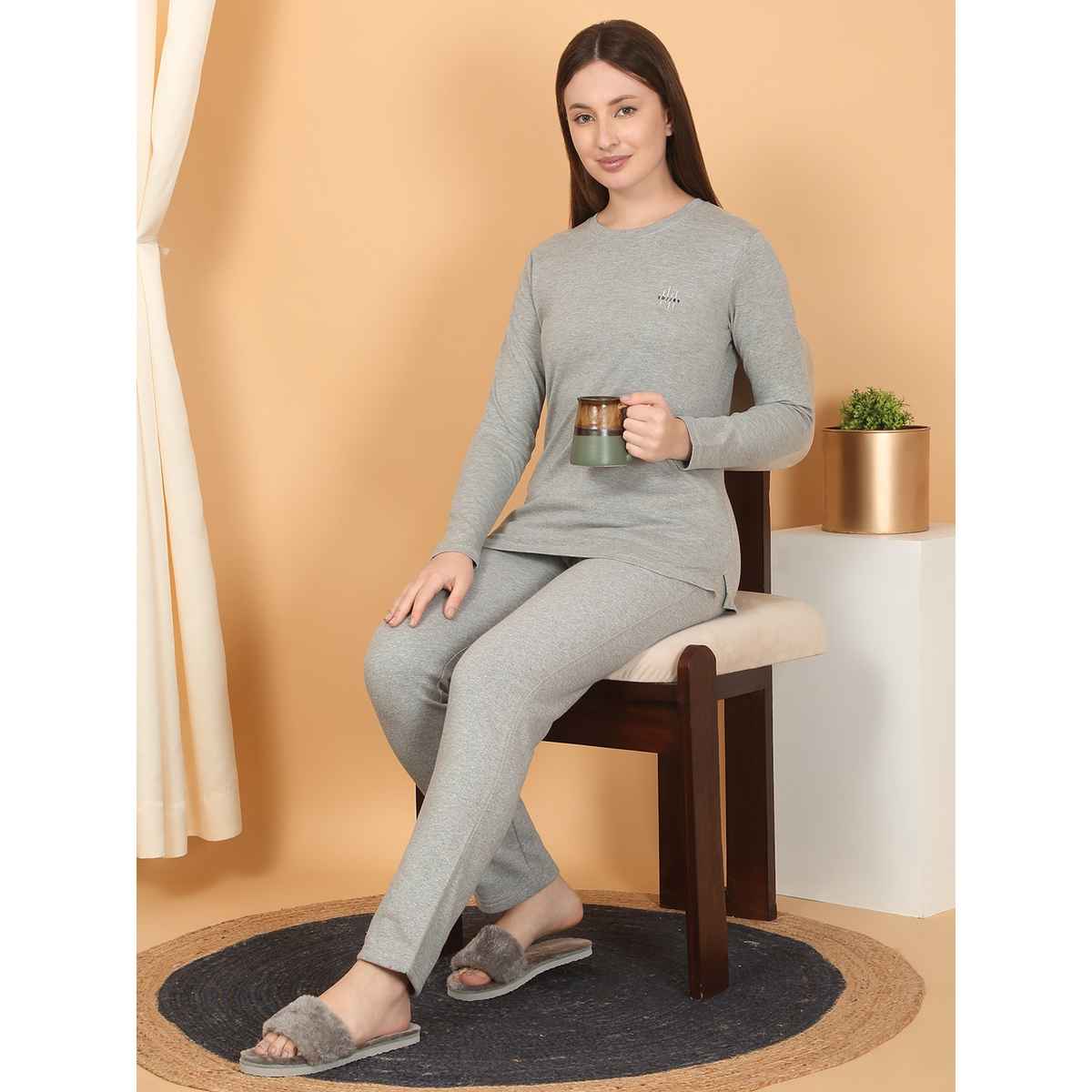 Sweet Dreams Women Solid T-shirt | Grey Mel - XL