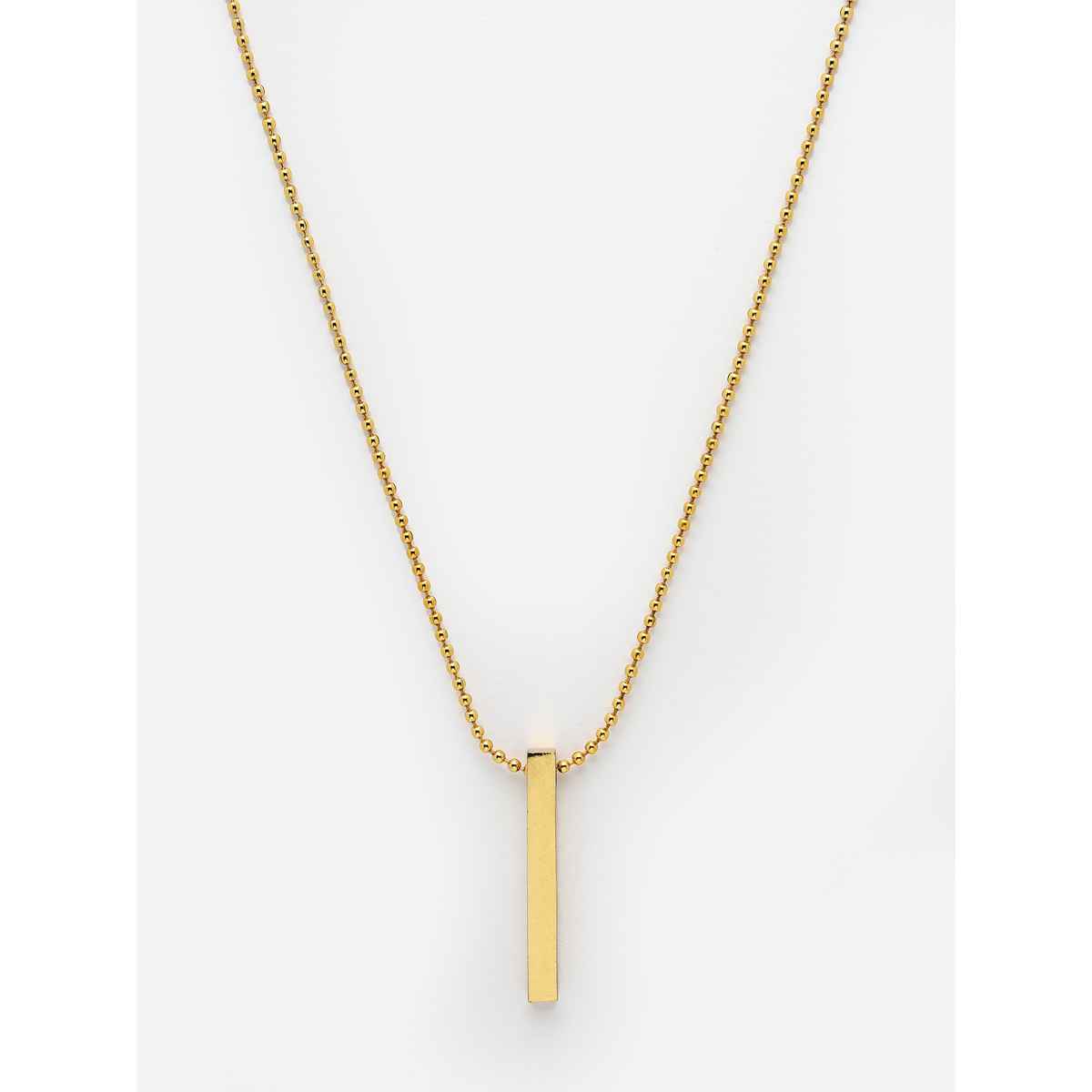 NVR Men's Gold Plated Geometric Pendant With Chain | NVR2371