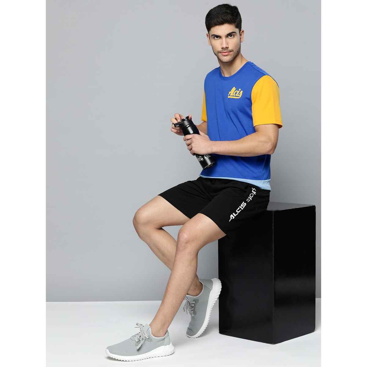 Alcis Men's Round Neck T-shirt | Blue - S