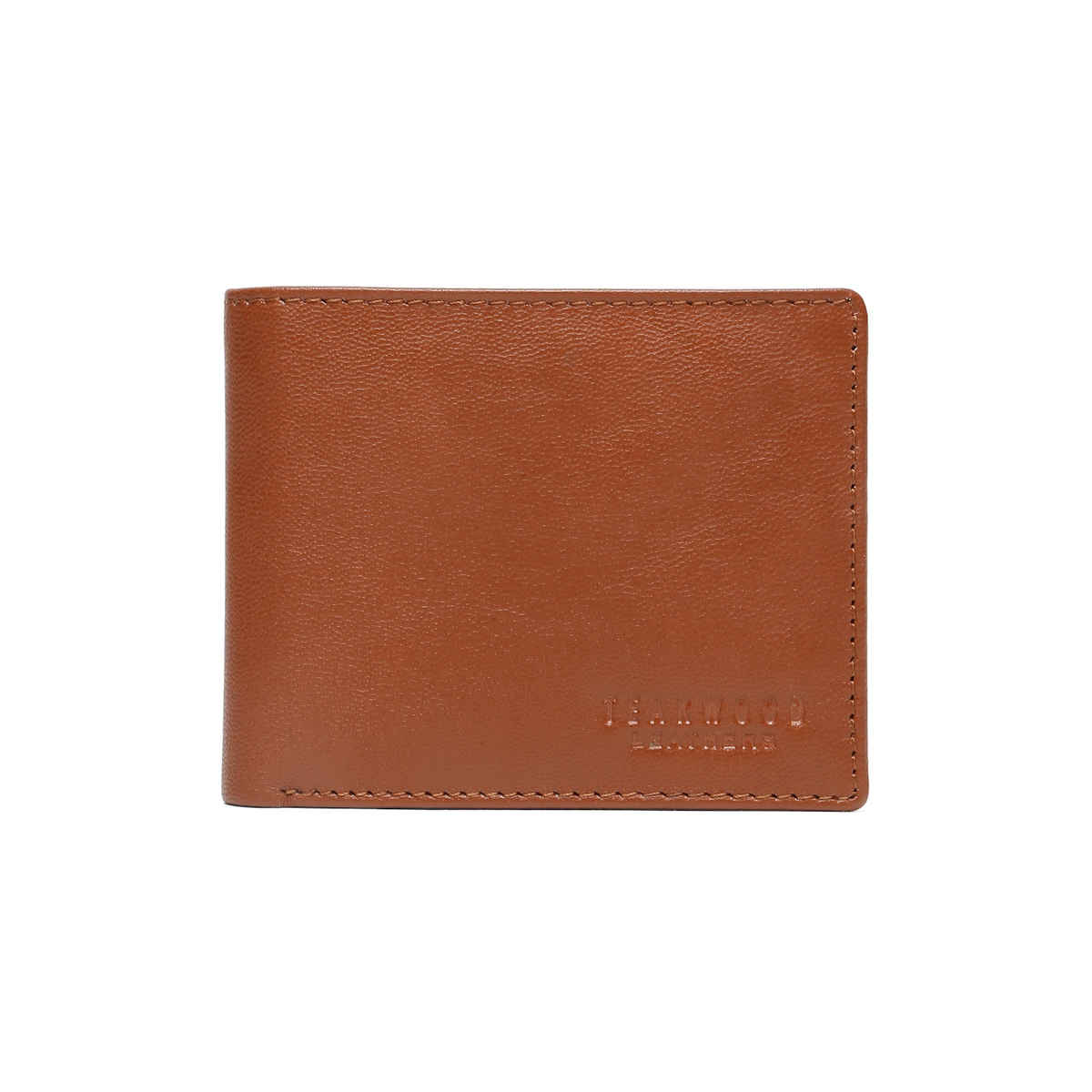 Teakwood Men's Solid Genuine Leather Wallet | Brown - One Size