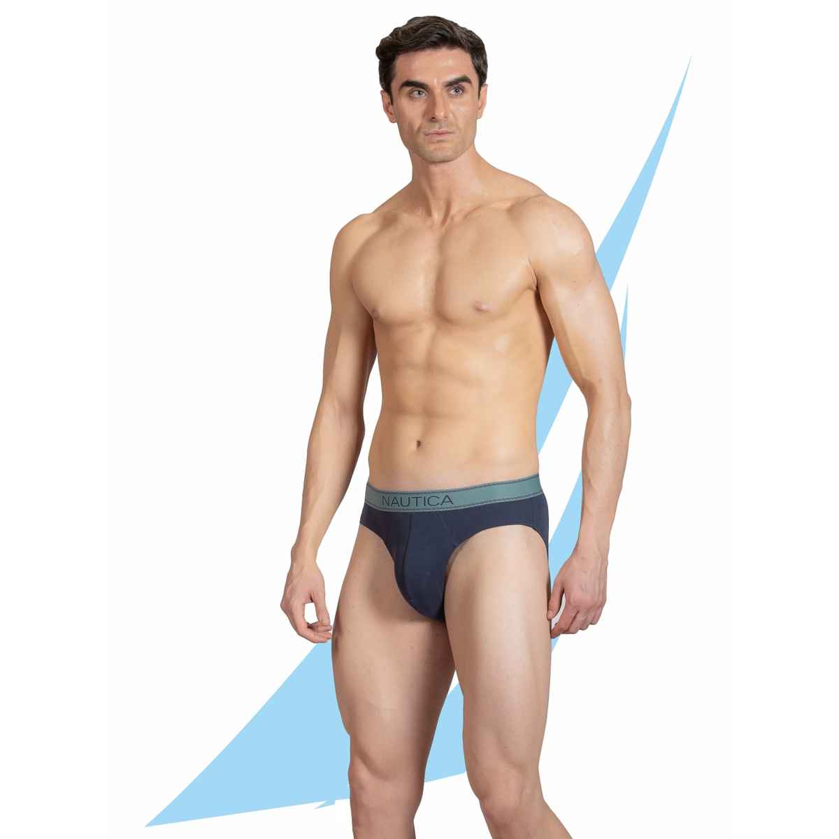 Nautica Men's - 1PP-RBF02 Rib Brief-05-S PBLU | Blue - M