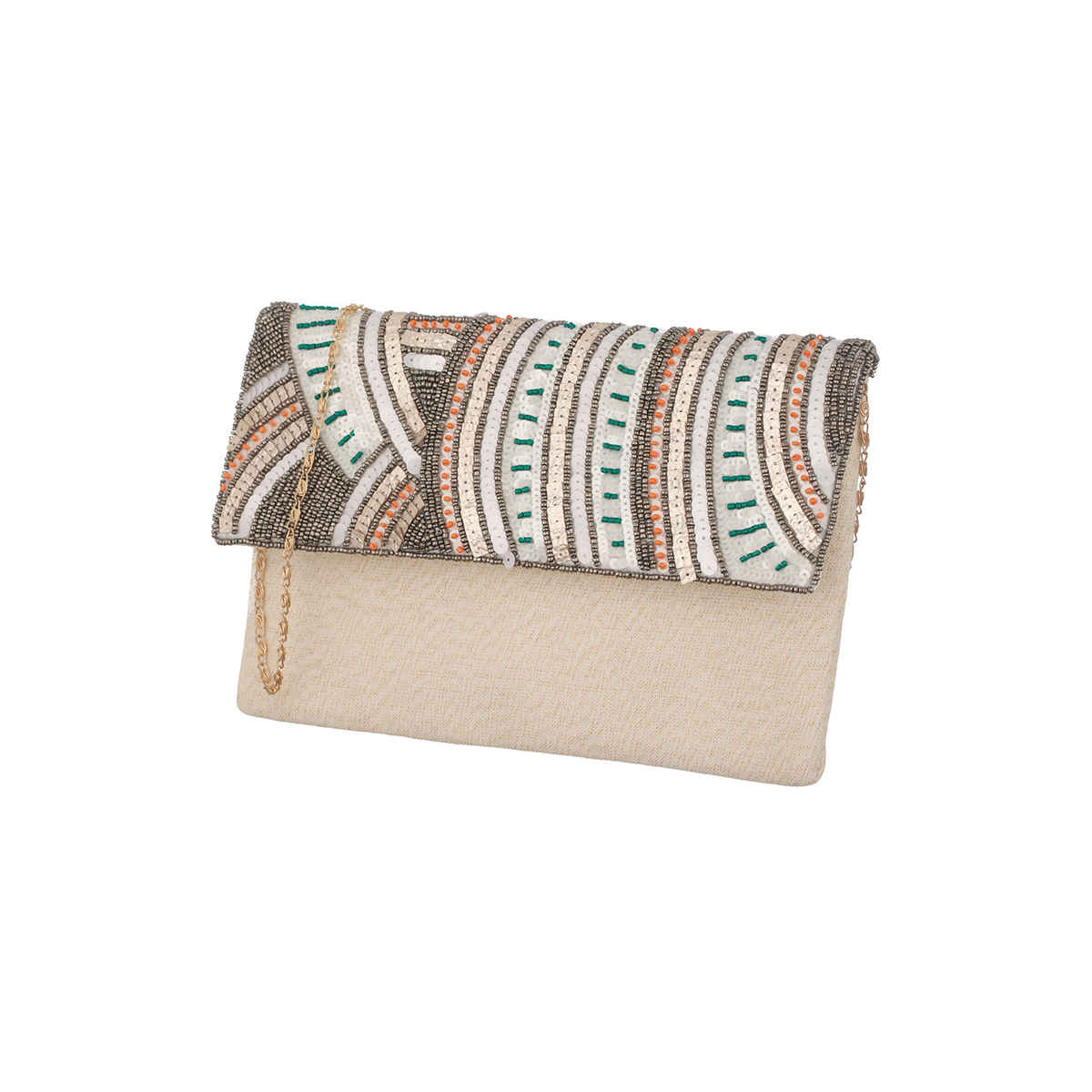 Priyaasi Women's Embellished Fabric 500 ml Sling Bag | Multicolour - Free Size