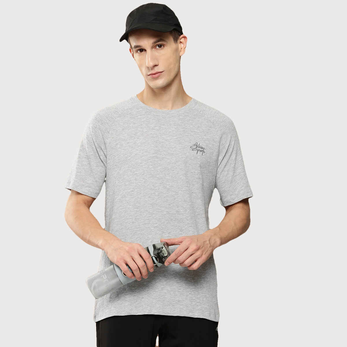 Alcis Men's Round Neck T-shirt | Grey - S