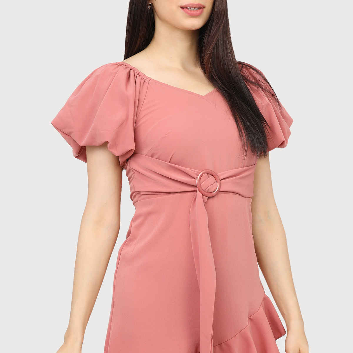 Tokyo Talkies Women's Below Knee Length Dress | Pink - XL