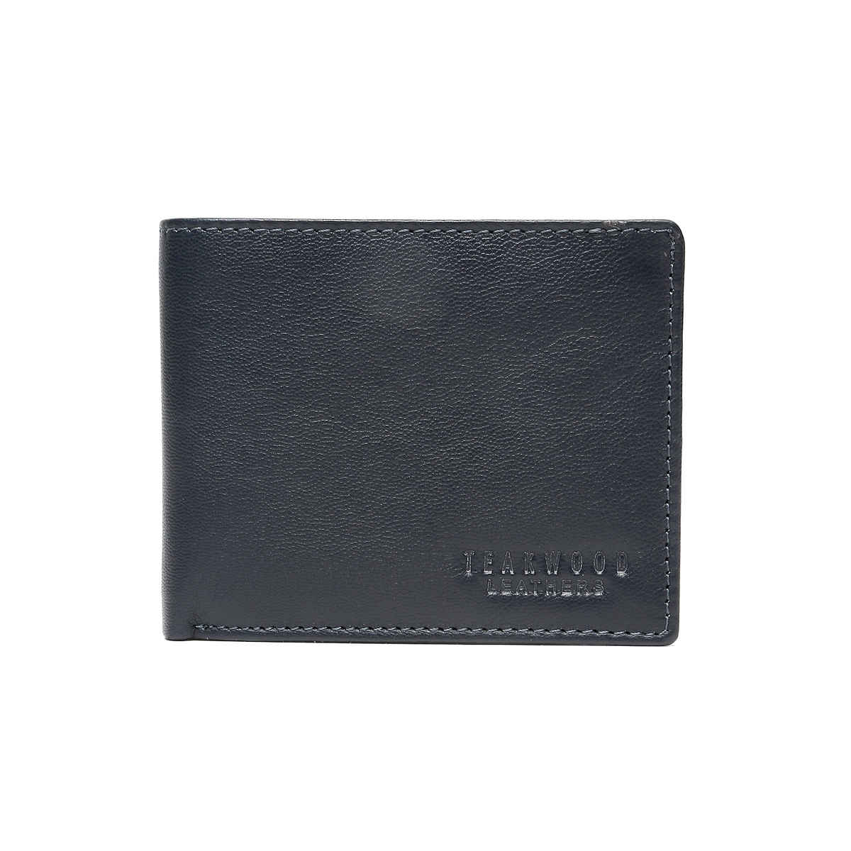 Teakwood Men's Solid Genuine Leather Wallet | Blue - One Size