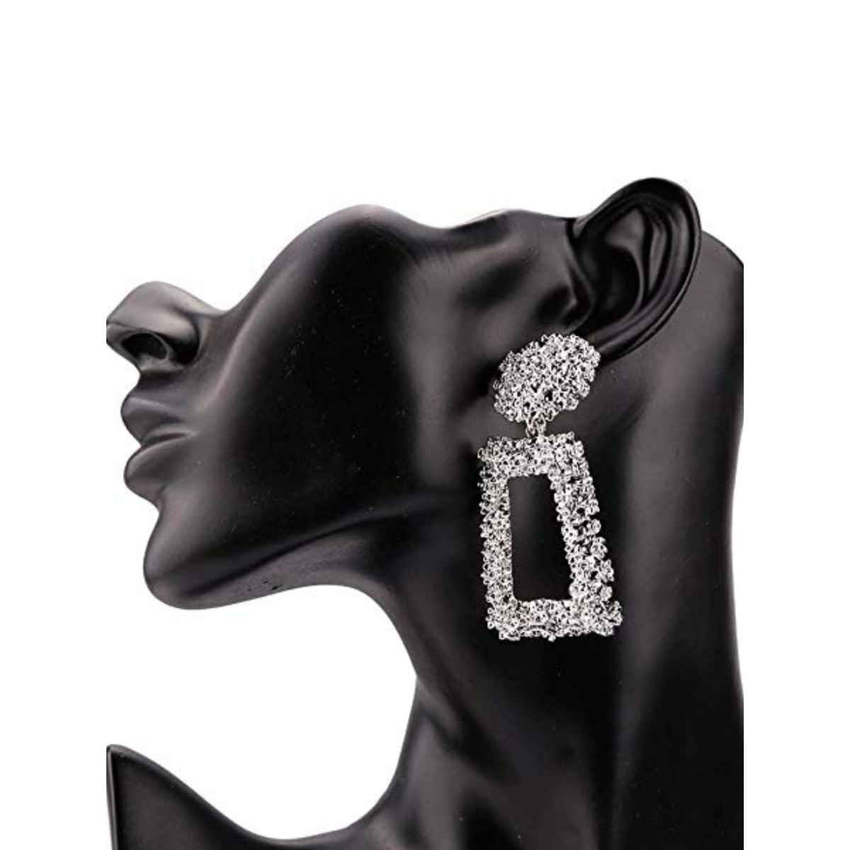 Youbella Jewellery Celebrity Inspired Handmade Earrings For Girls And Women (Silver)(Ybear - 32847)