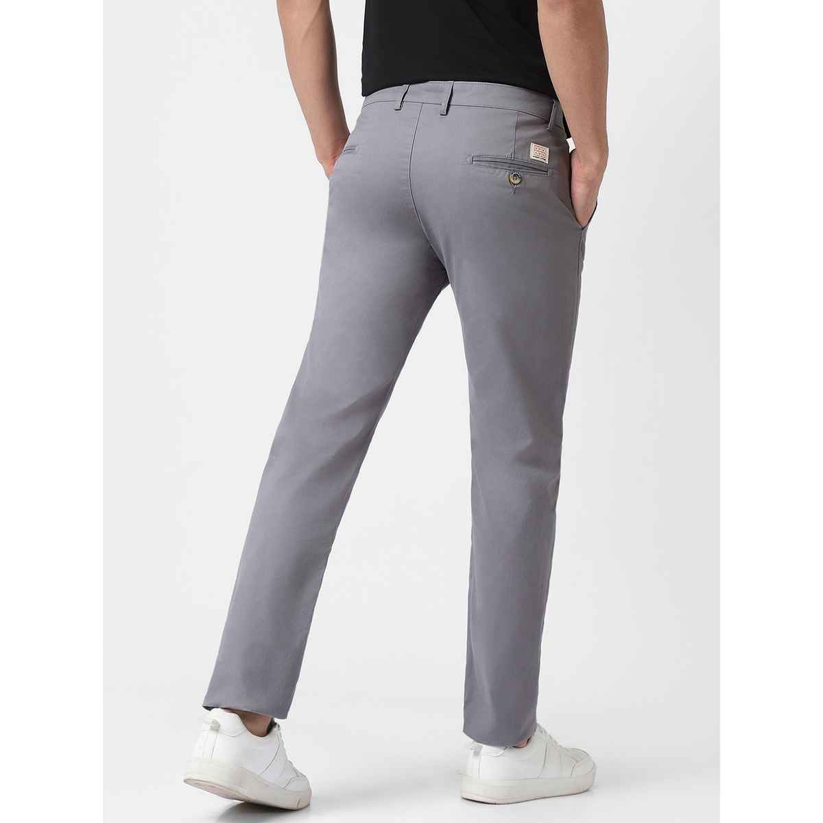 Urbano Fashion Men's Chinos Trousers Cotton Slim Fit Casual Stretch | Light Blue | 32