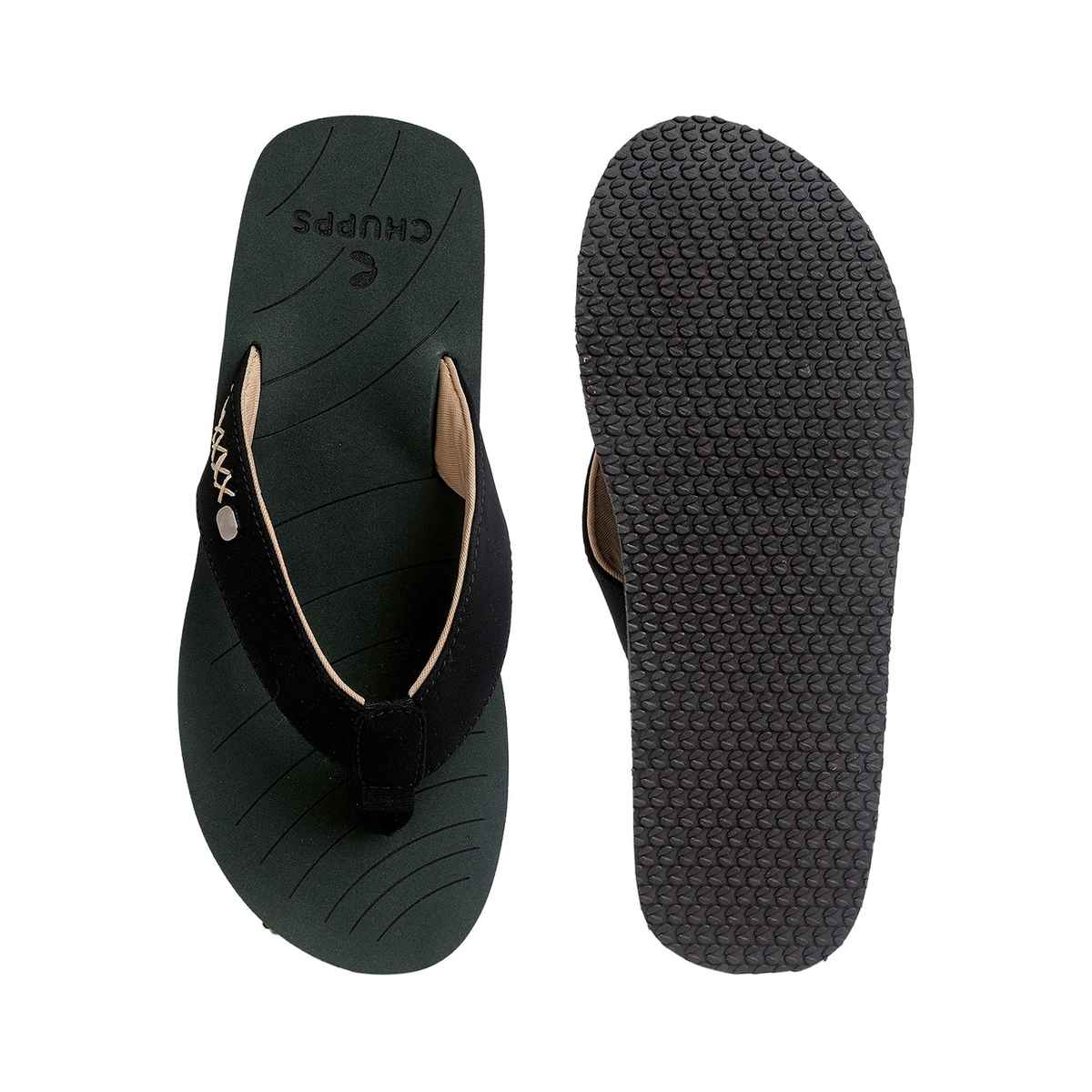 Chupps Men's X-Flex Olive & Green Flip Flops - UK9