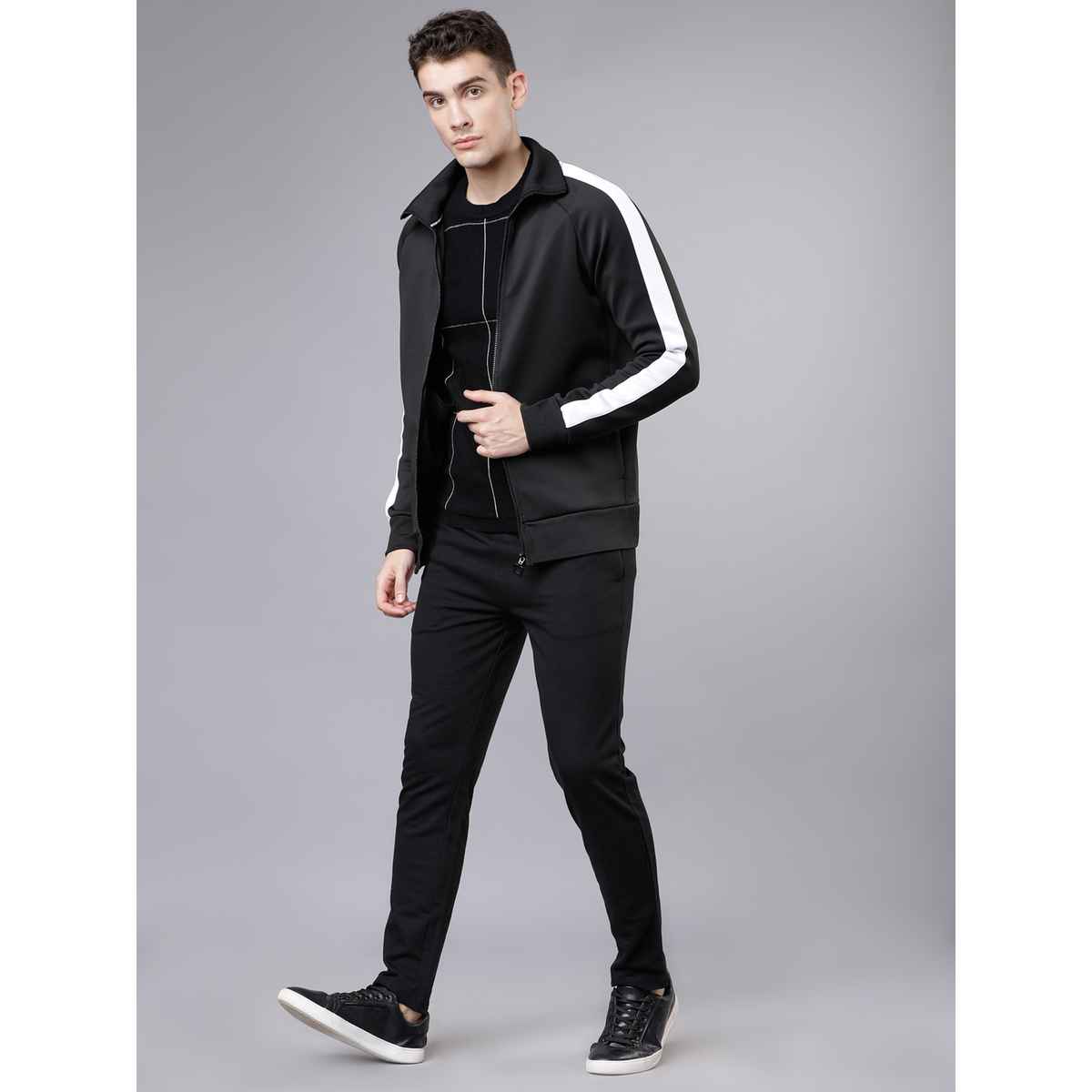 Highlander Men Solid Slim-Fit Track Pant | Black - 34