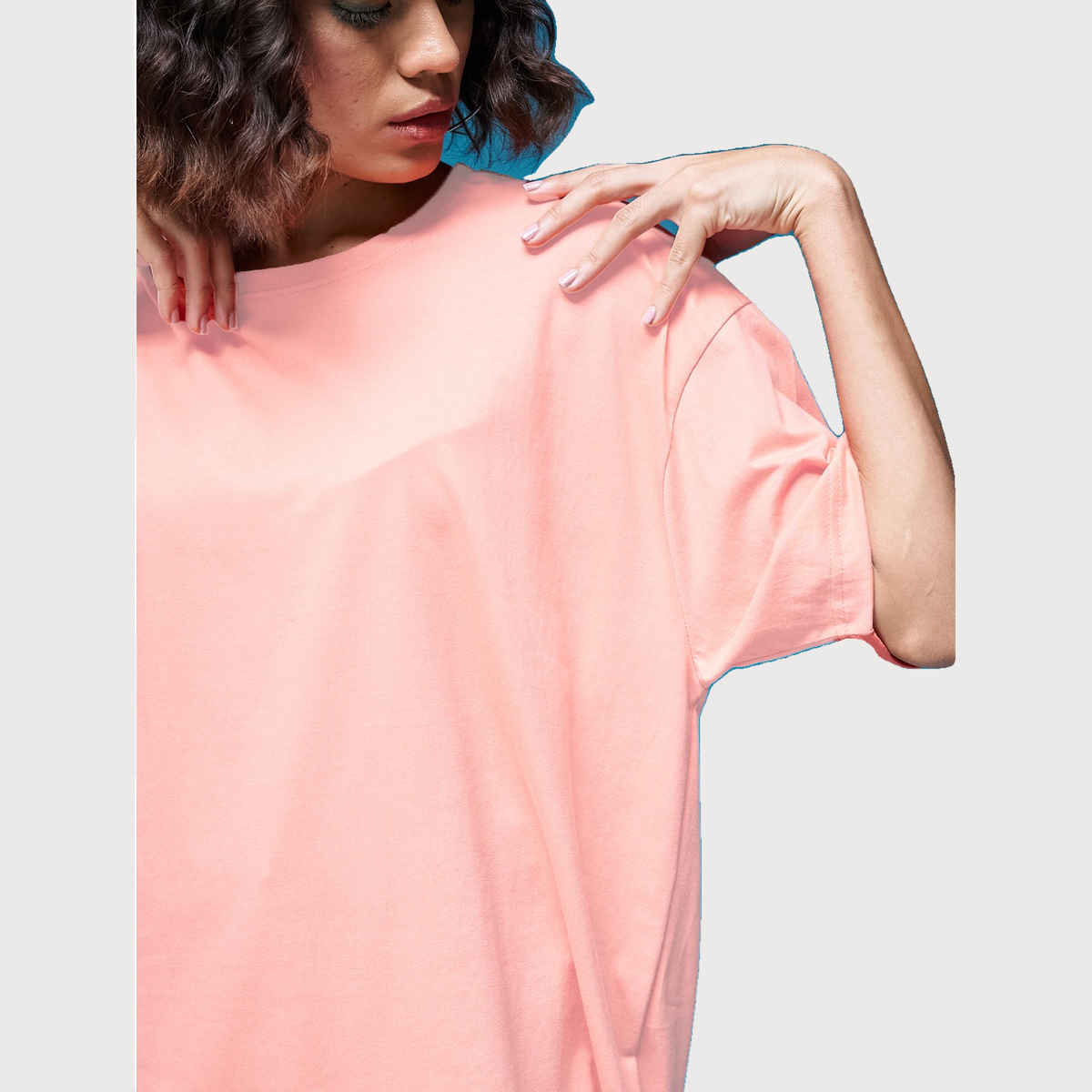 Smartees Women's Solid T-shirt | Peach - L