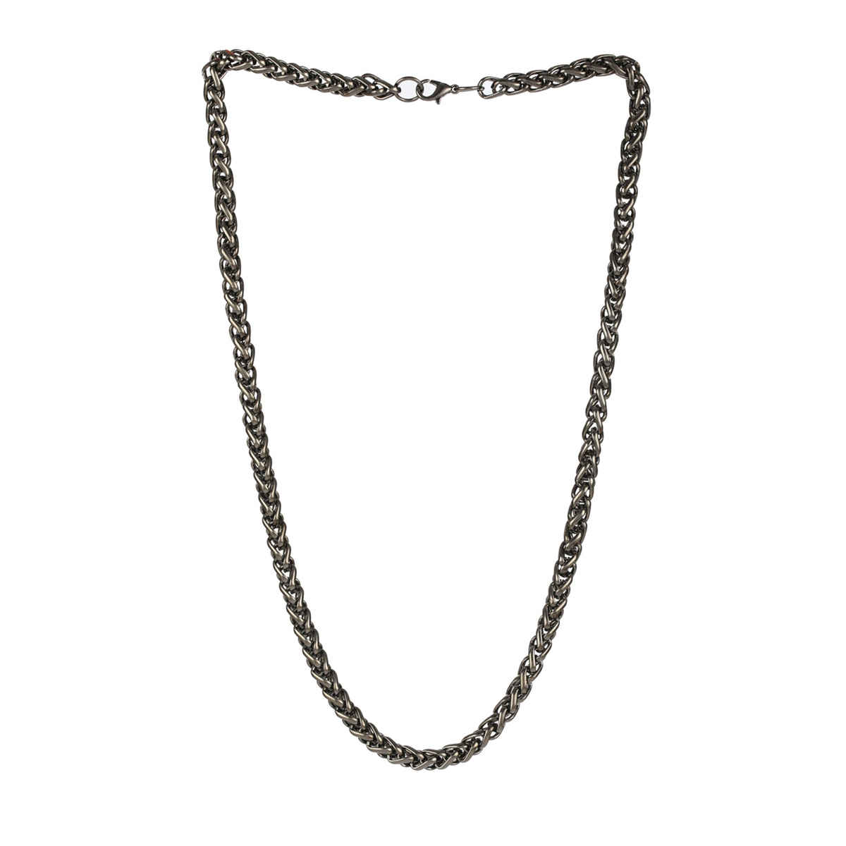 Priyaasi Bold by Priyaasi Sleek Black Gunmetal-Plated Chain for Men