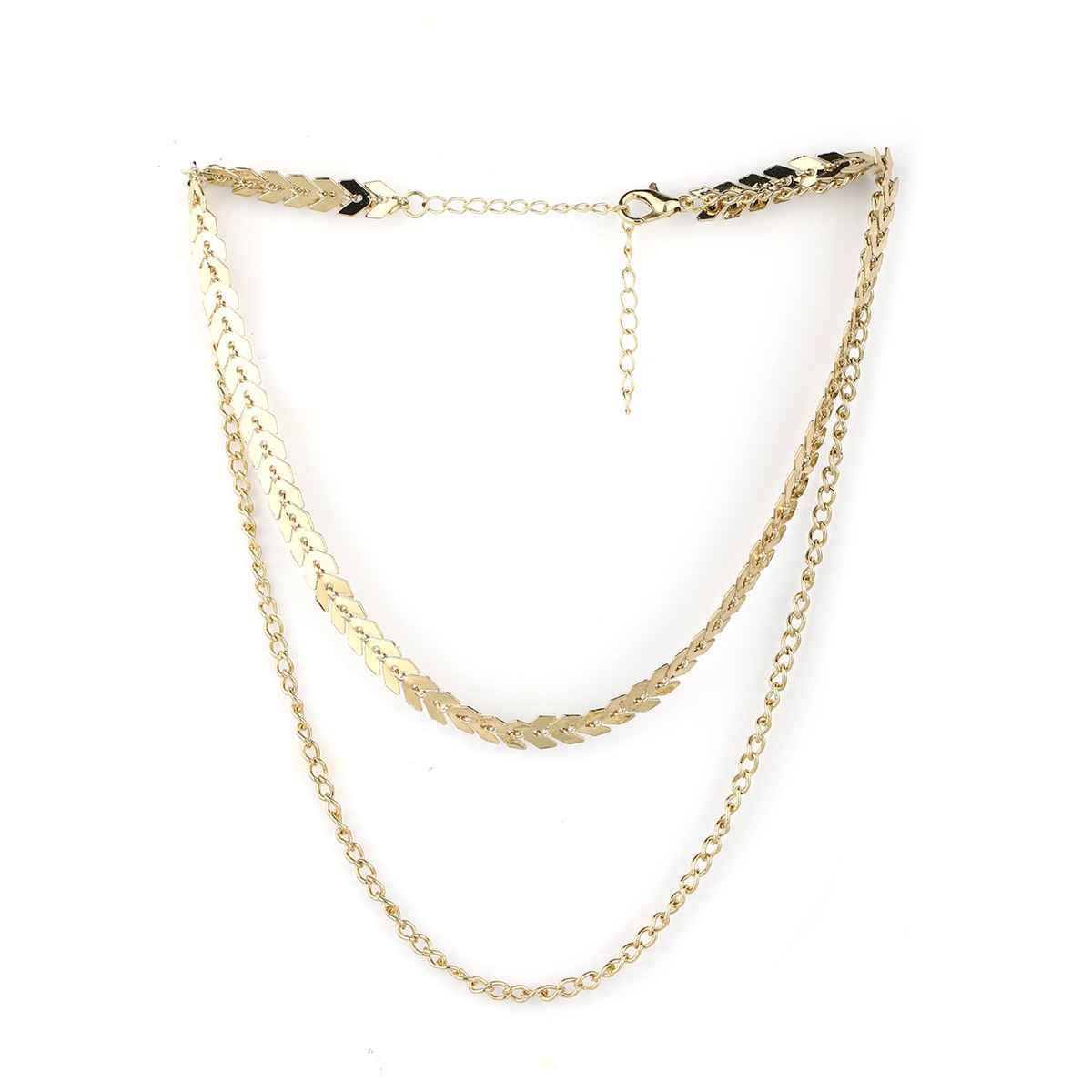 Priyaasi Gold - Toned Brass Gold Plated Layered Necklace