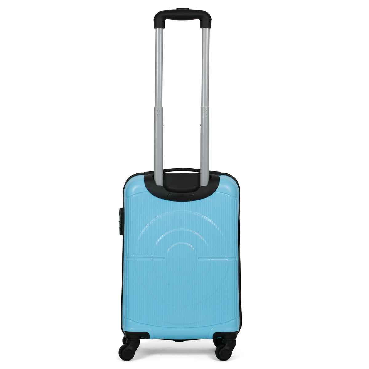 Teakwood Textured PP 32.2 L Retractable Hard Luggage | Astra Cyan - 55 cm
