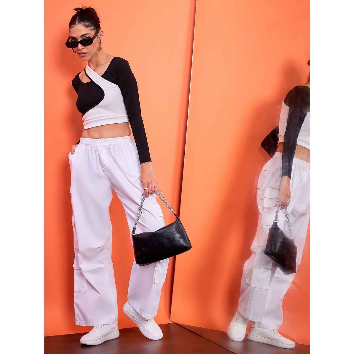 Uptownie Women's Stretchable Dual-Ribbed Top | 120018646 | Black - M