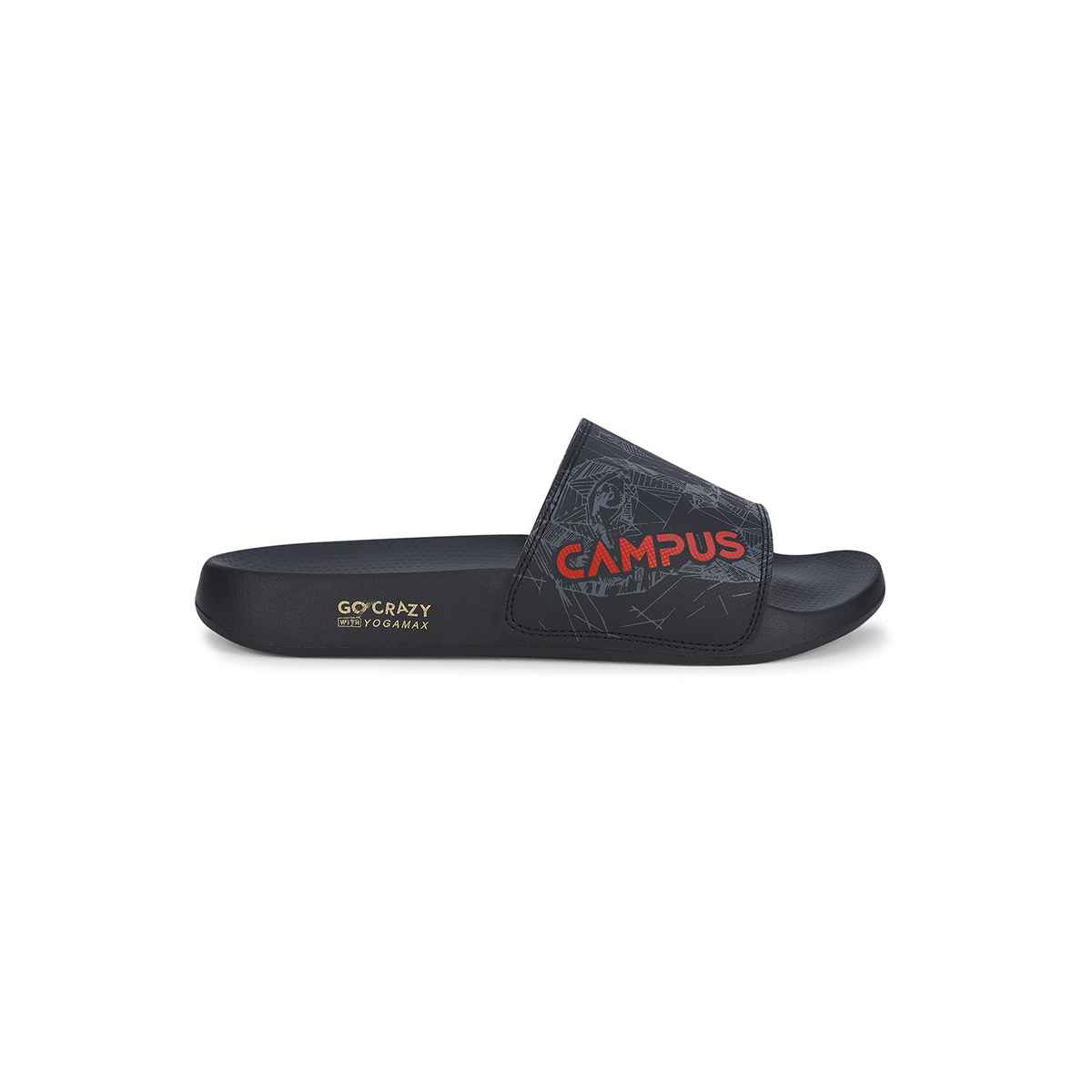 Campus Men's Slides | SL-437 | Black - UK 9