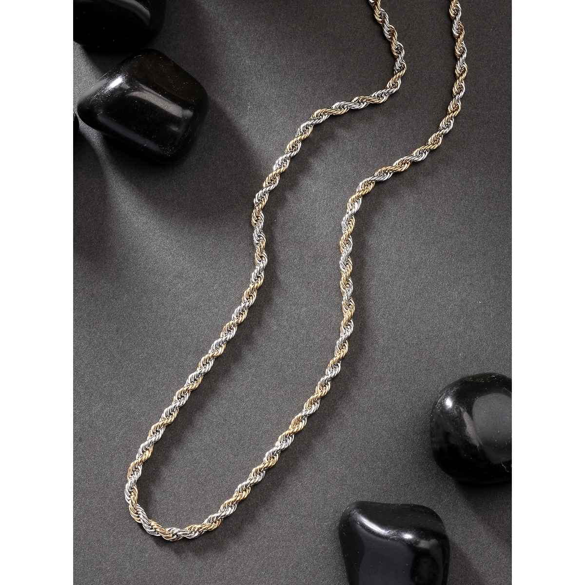 NVR Men's Rhodium-plated Stainless Steel Chain | NVR2565