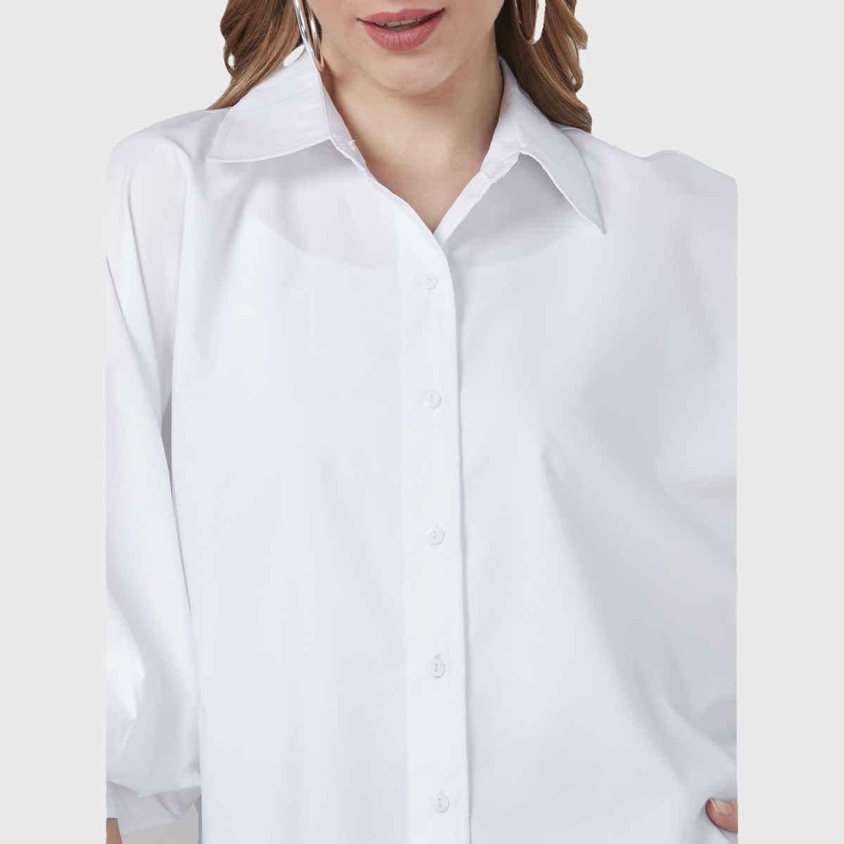 Style Quotient Women Oversize White Cotton Shirt | XL | AW22SQCINDY - White