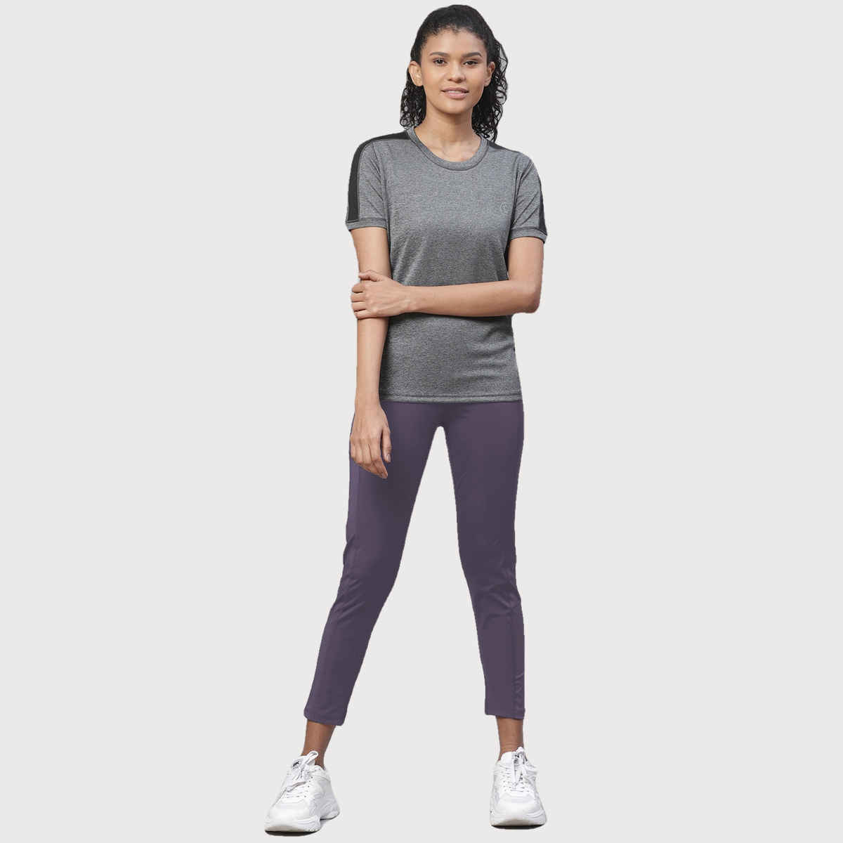 Chkokko Women's Yoga Track Pants Stretchable Gym Legging Tights With Pocket | Purple - XXL