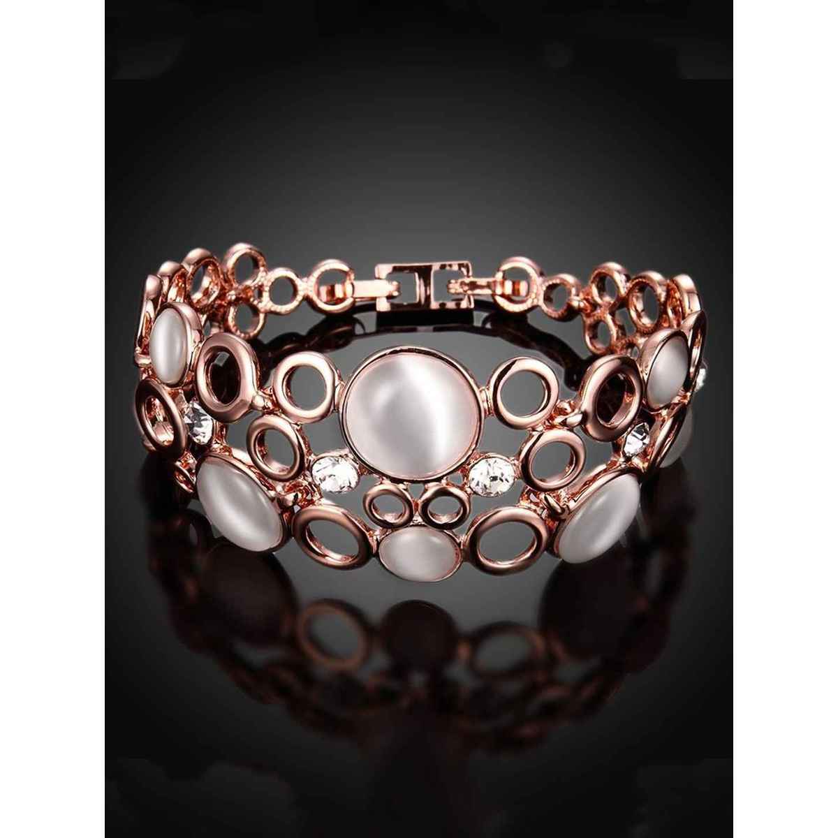 YouBella Latest Design Party Wear Jewellery Gold Plated Charm Bracelet for Women (YBBN - 91640)