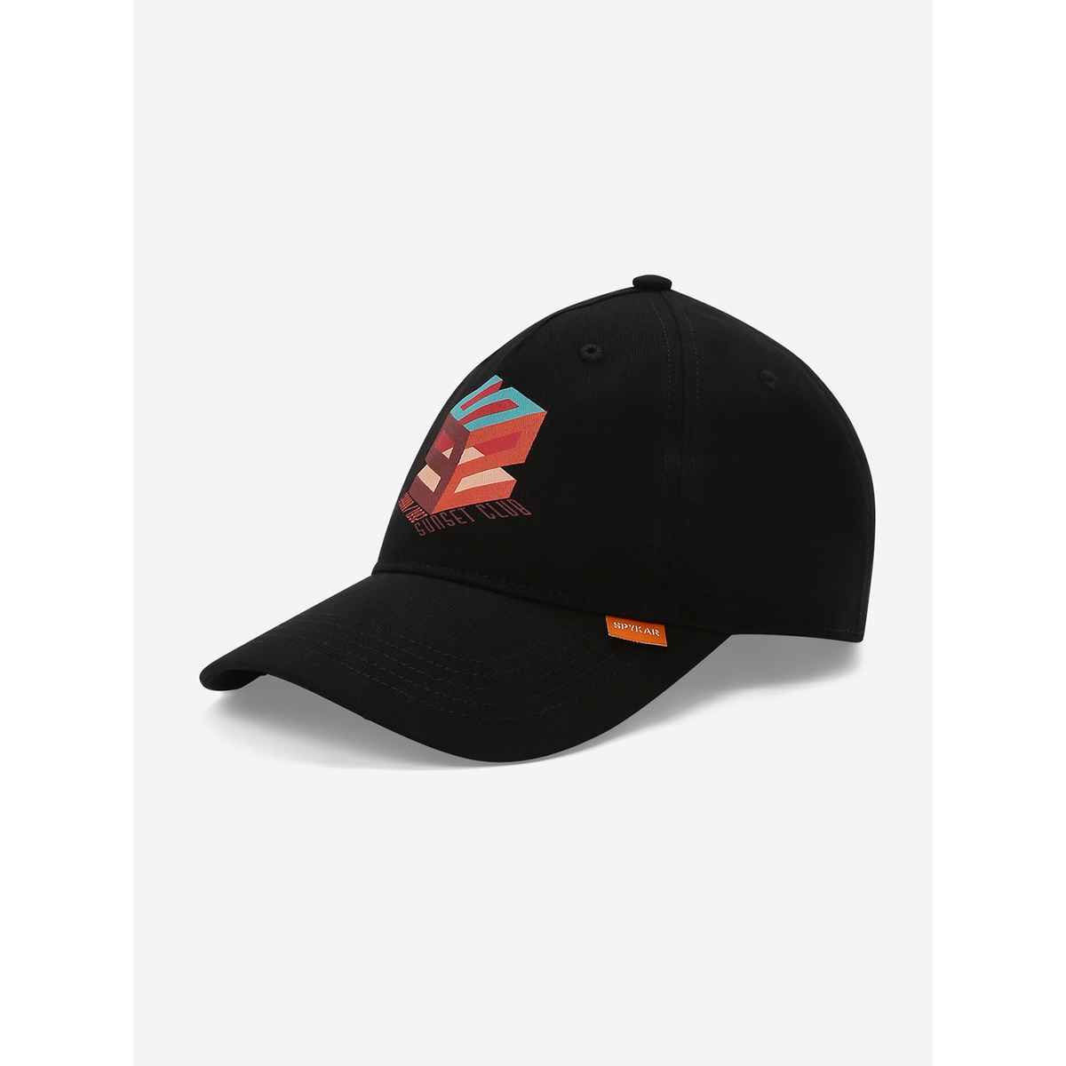 Spykar Black Caps for Men's | MACAPAS013