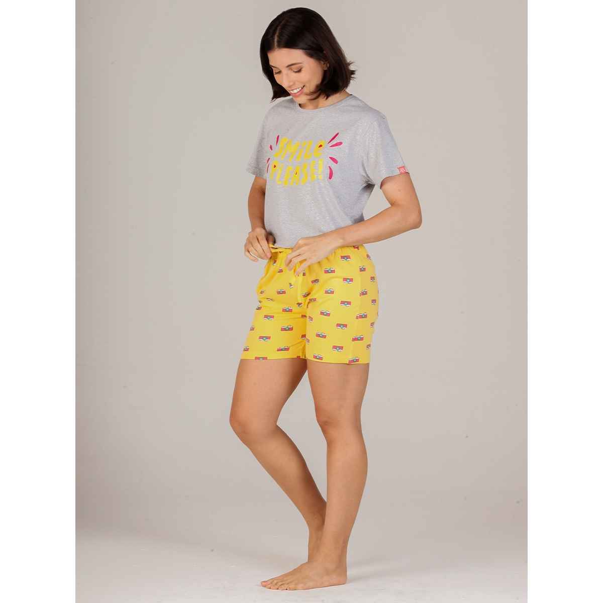 Evolove Women's Short Set Yellow NSSKN1506YW-XL