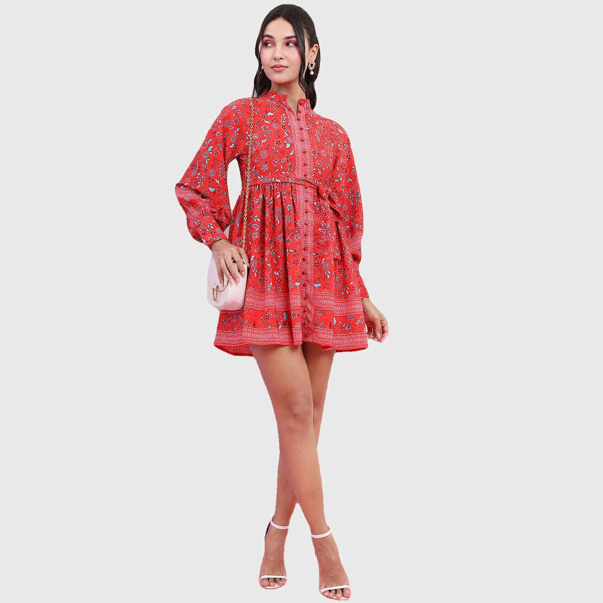 Tokyo Talkies Women's Fit And Flared Dress | Red - M