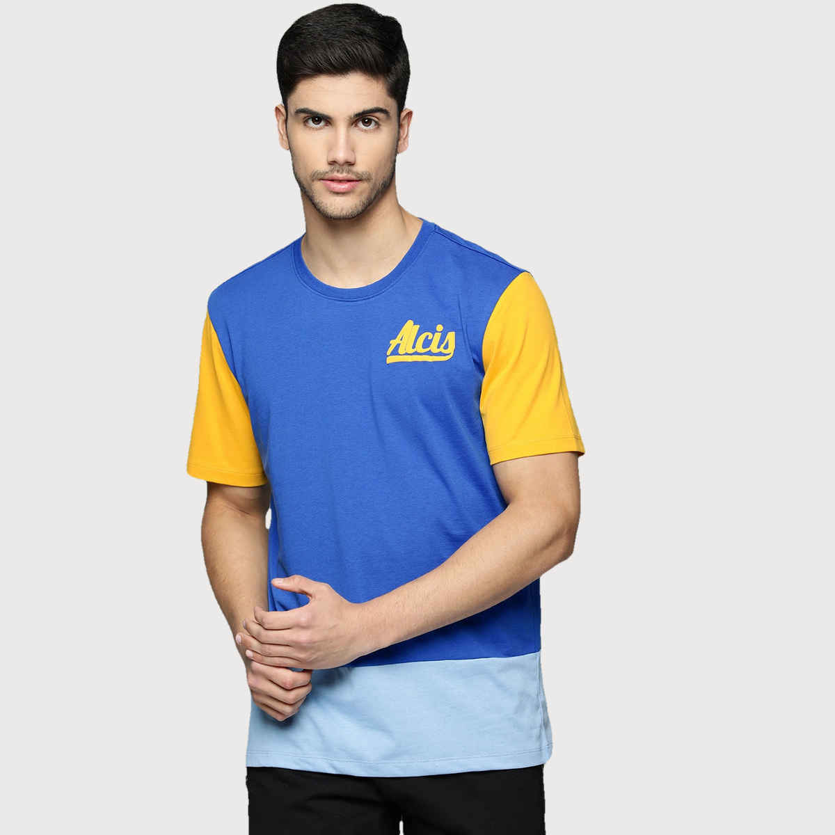 Alcis Men's Round Neck T-shirt | Blue - S