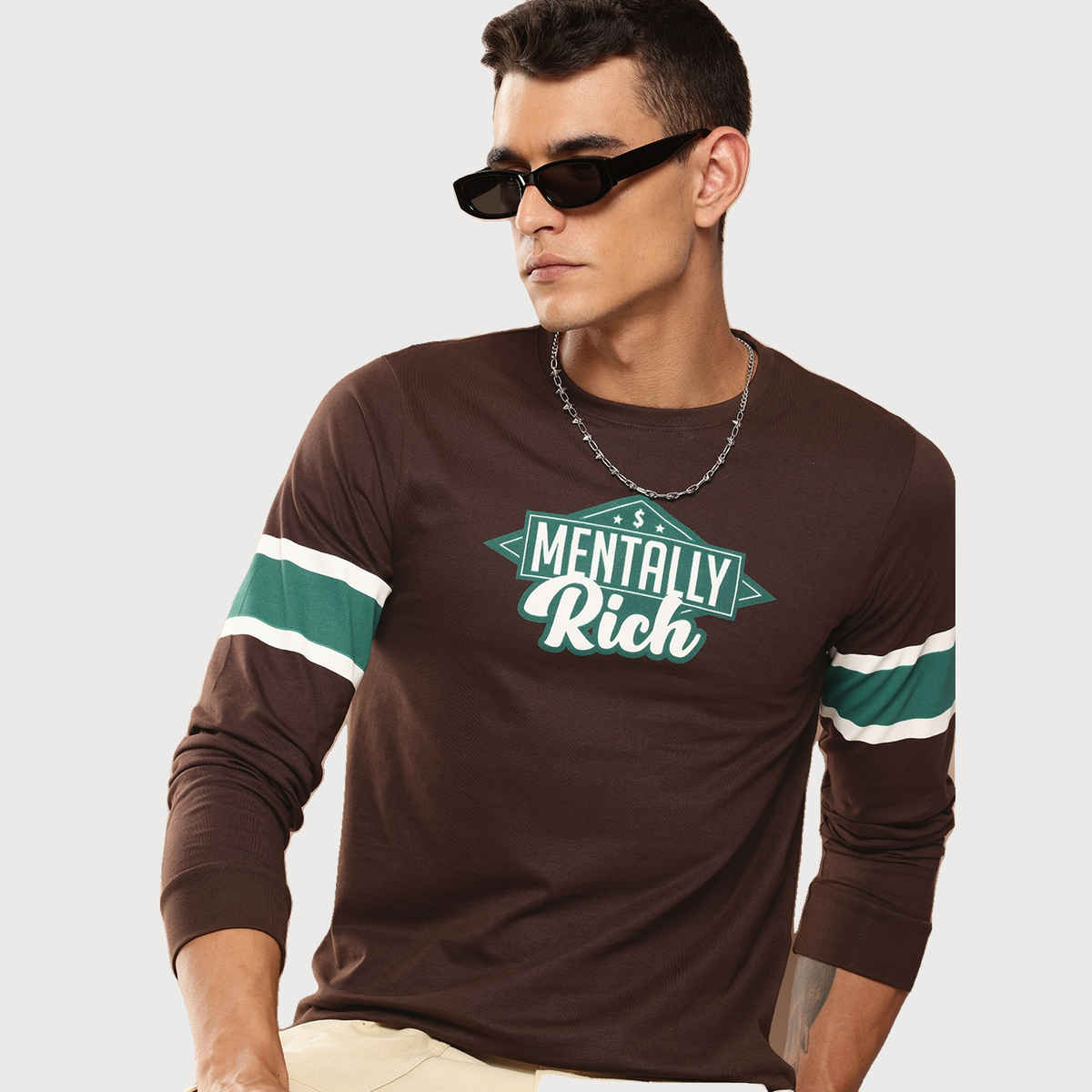 Difference of Opinion Men Typography Printed T-shirt - Coffee Brown | Pure Cotton | S