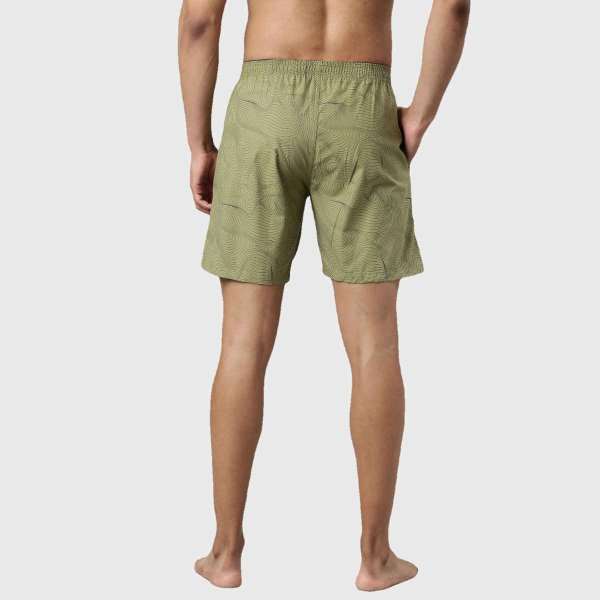 Levi's Men Printed Cotton Woven soft Boxer Shorts | Side Pocket | Concentrics - XL